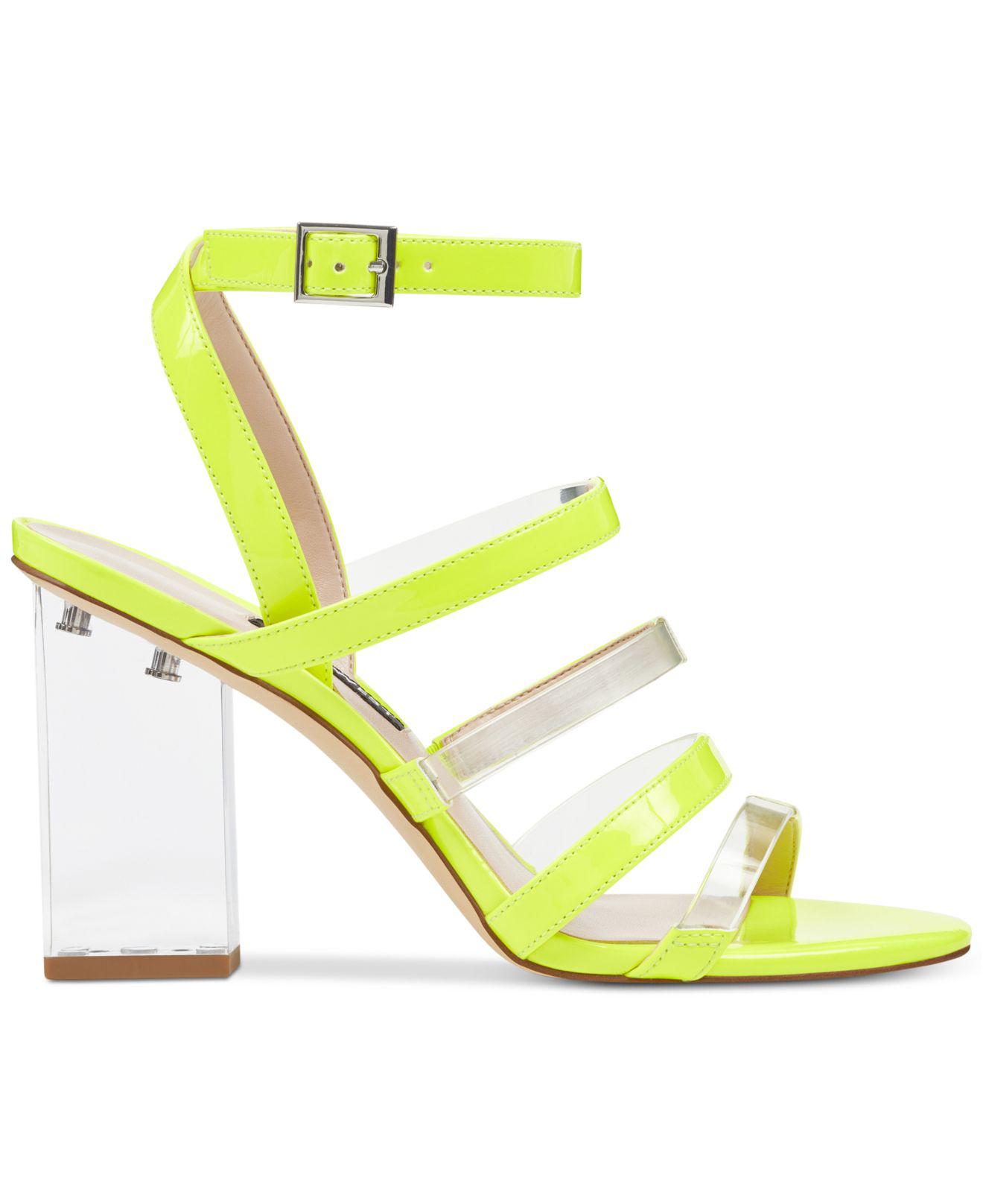 nine west mod transparent heel sandals