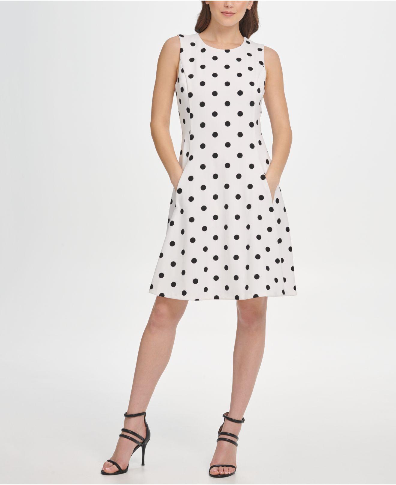 dkny polka dot dress