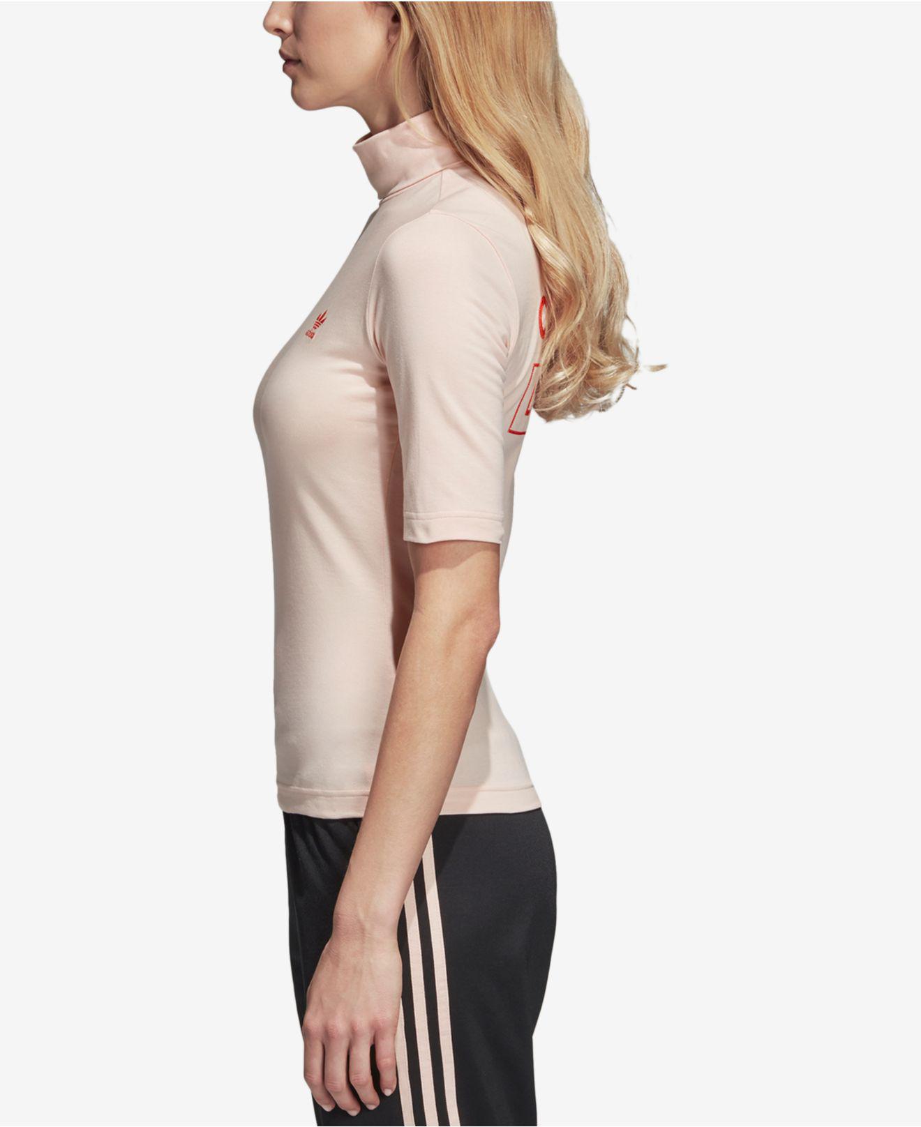 adidas mock neck t shirt