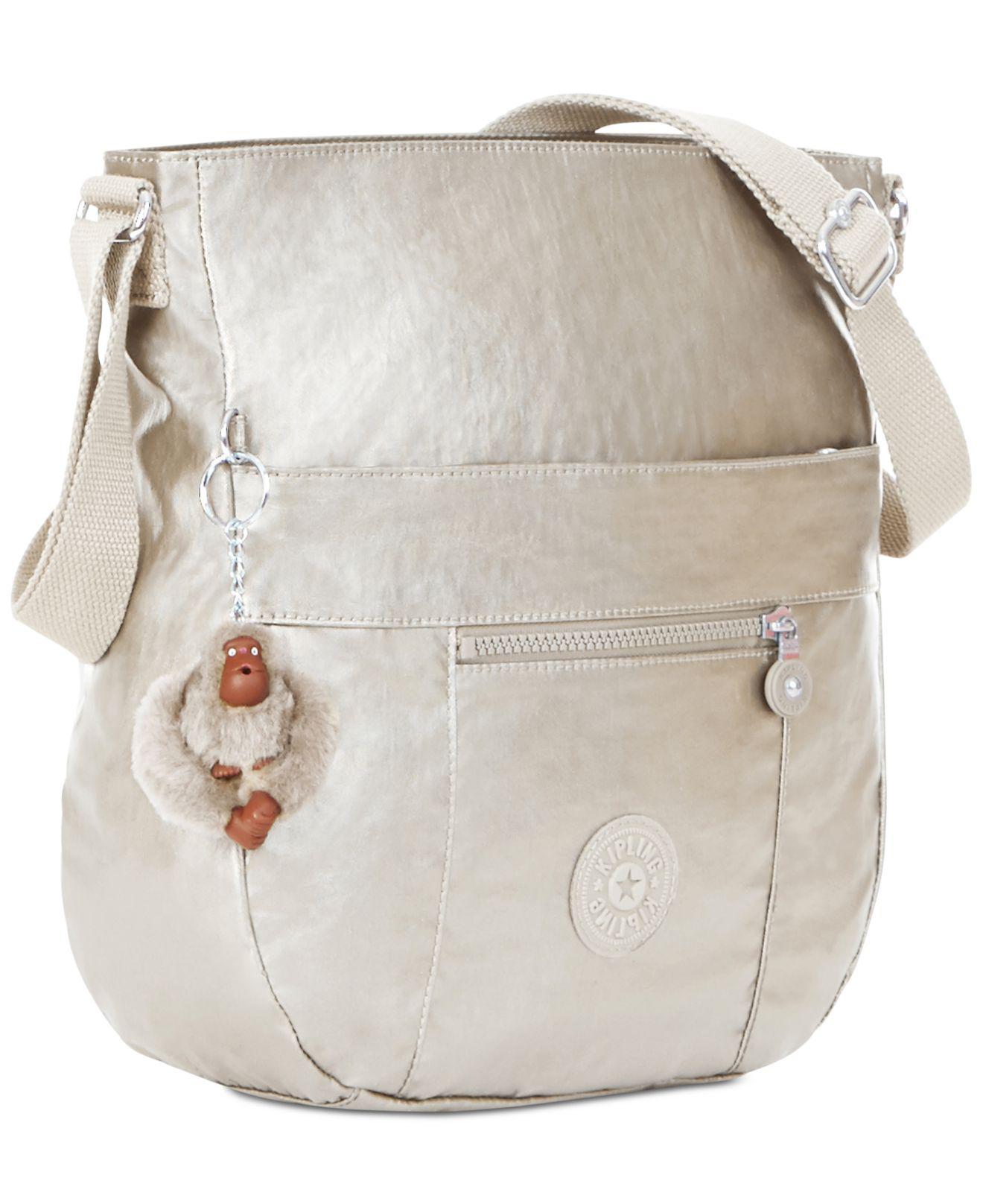 Kipling Synthetic Bailey Crossbody in Cloud Grey Metallic (Gray) Lyst