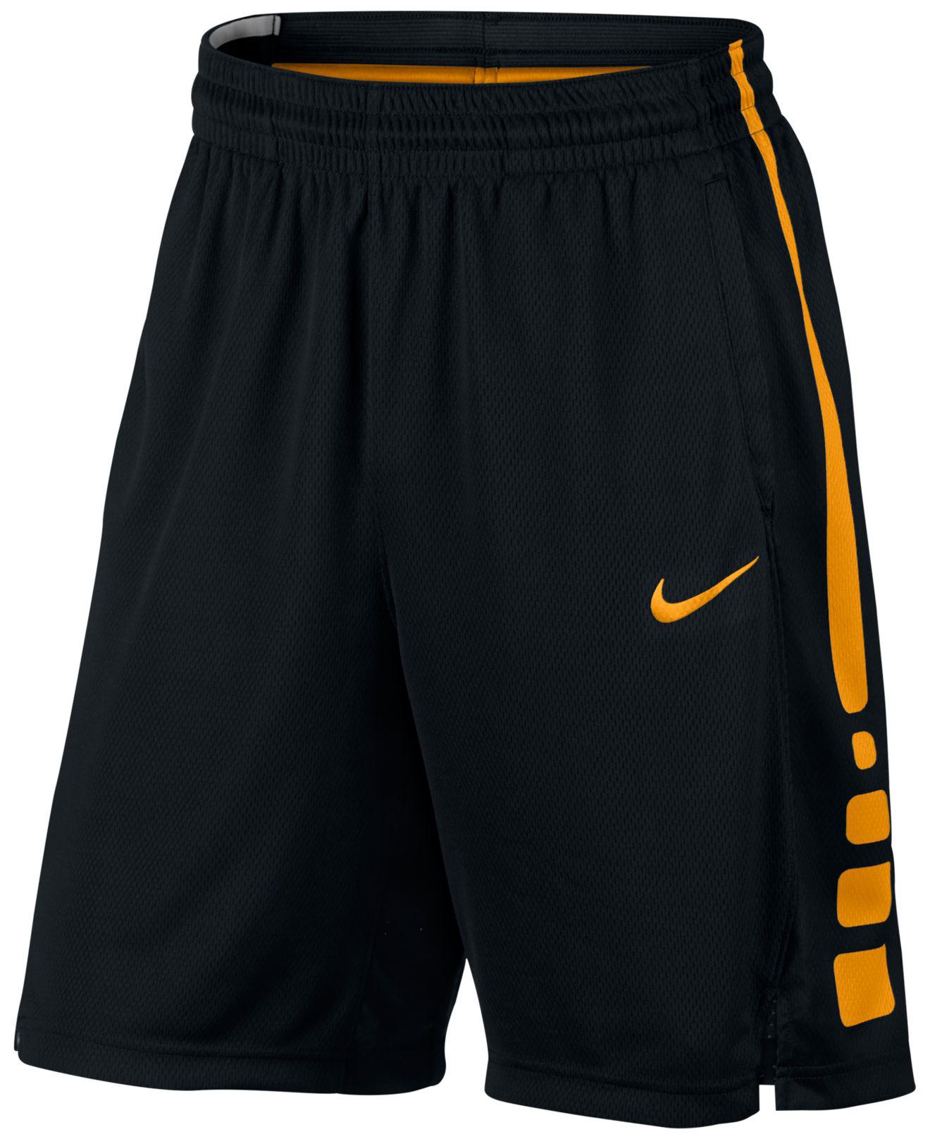 Nike Synthetic Men's Elite Dri-fit Basketball Shorts in Black/Orange  (Black) for Men | Lyst