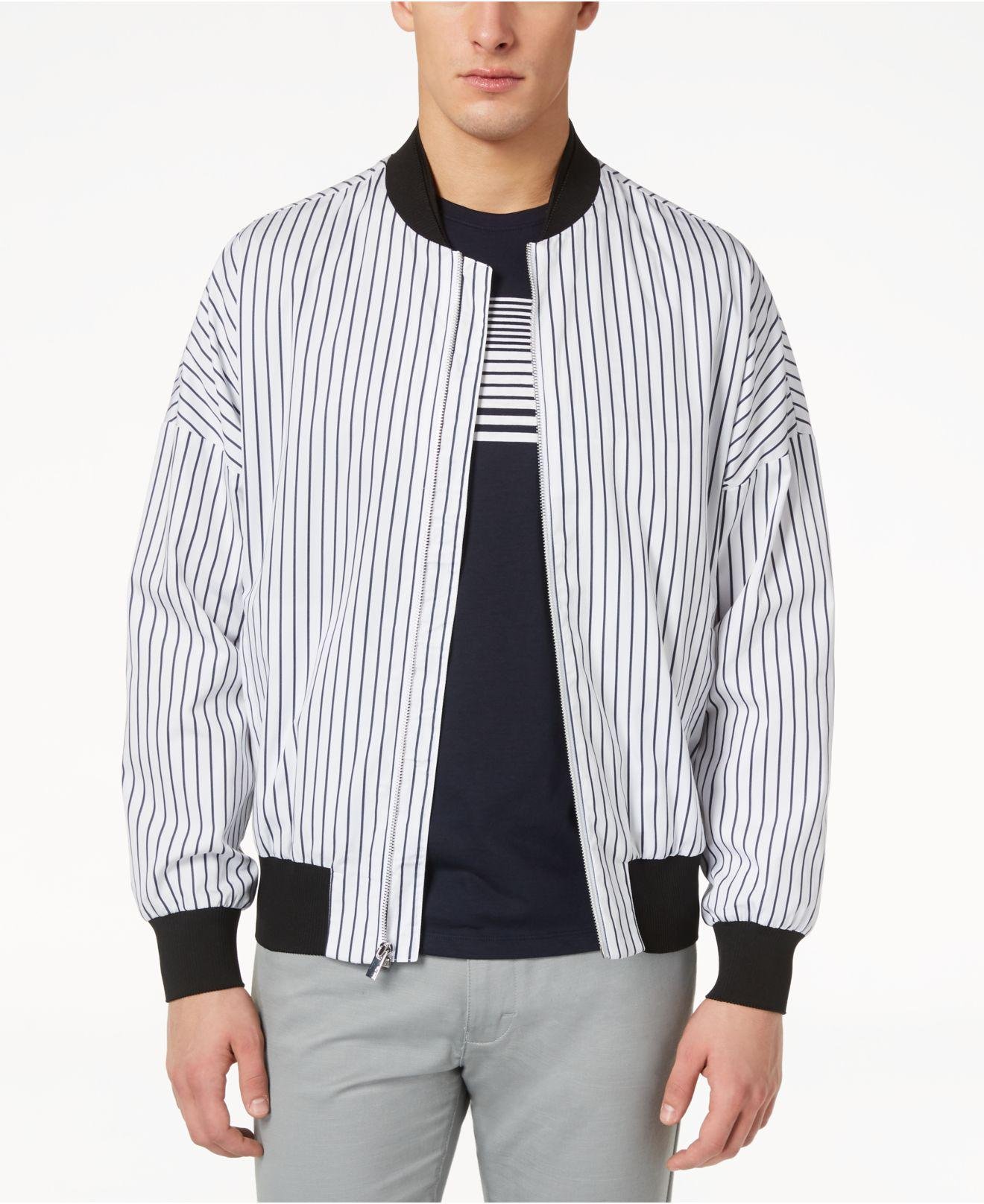 calvin klein striped jacket