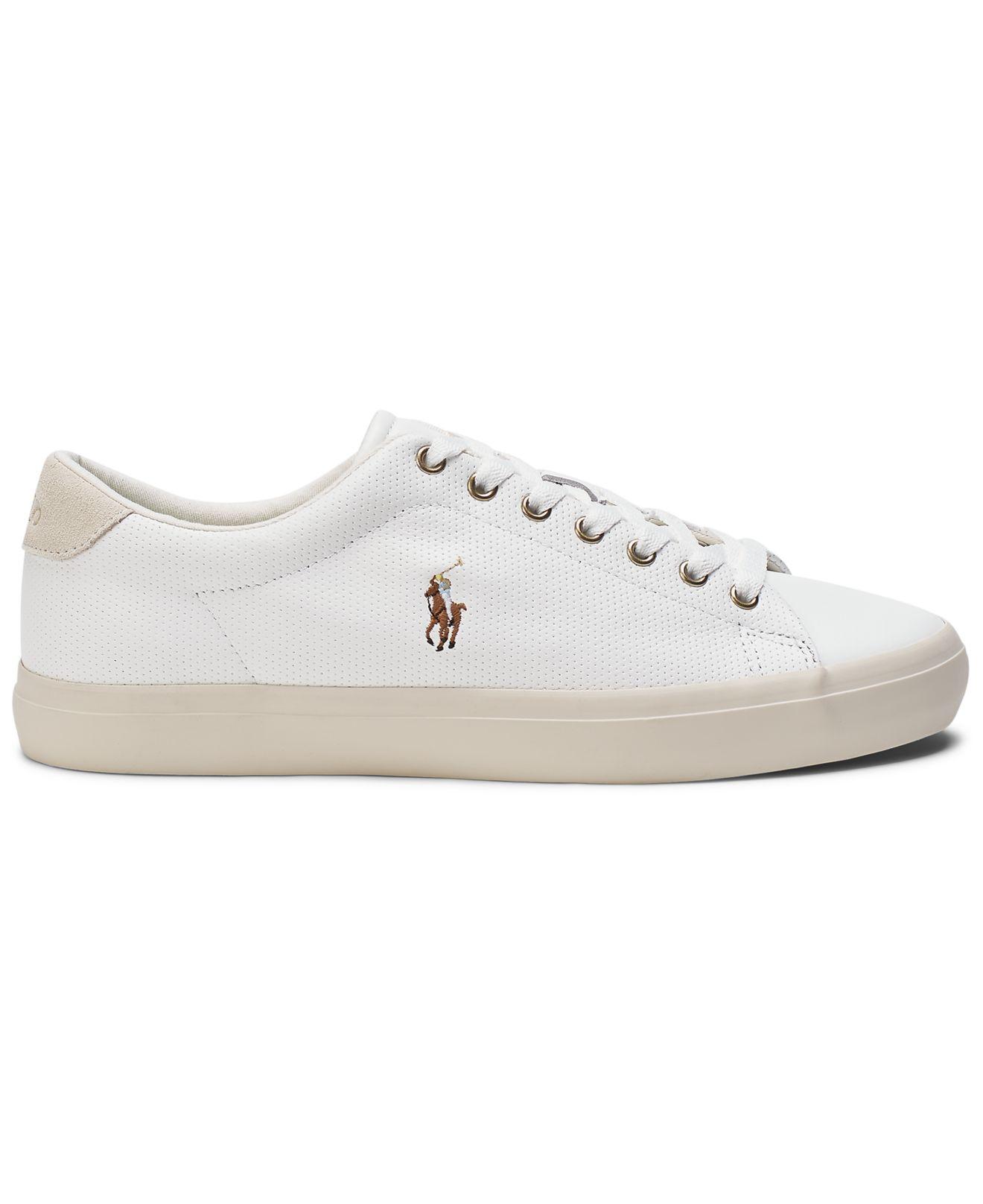 Polo Ralph Lauren Longwood Leather Sneaker in White/White (White) for Men -  Save 63% - Lyst