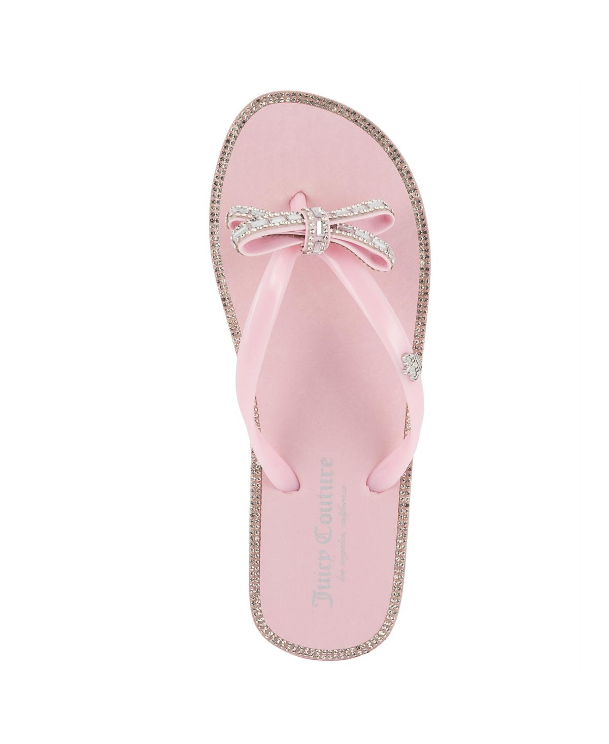 Juicy Couture Sierra Bow Flip Flops in Pink | Lyst