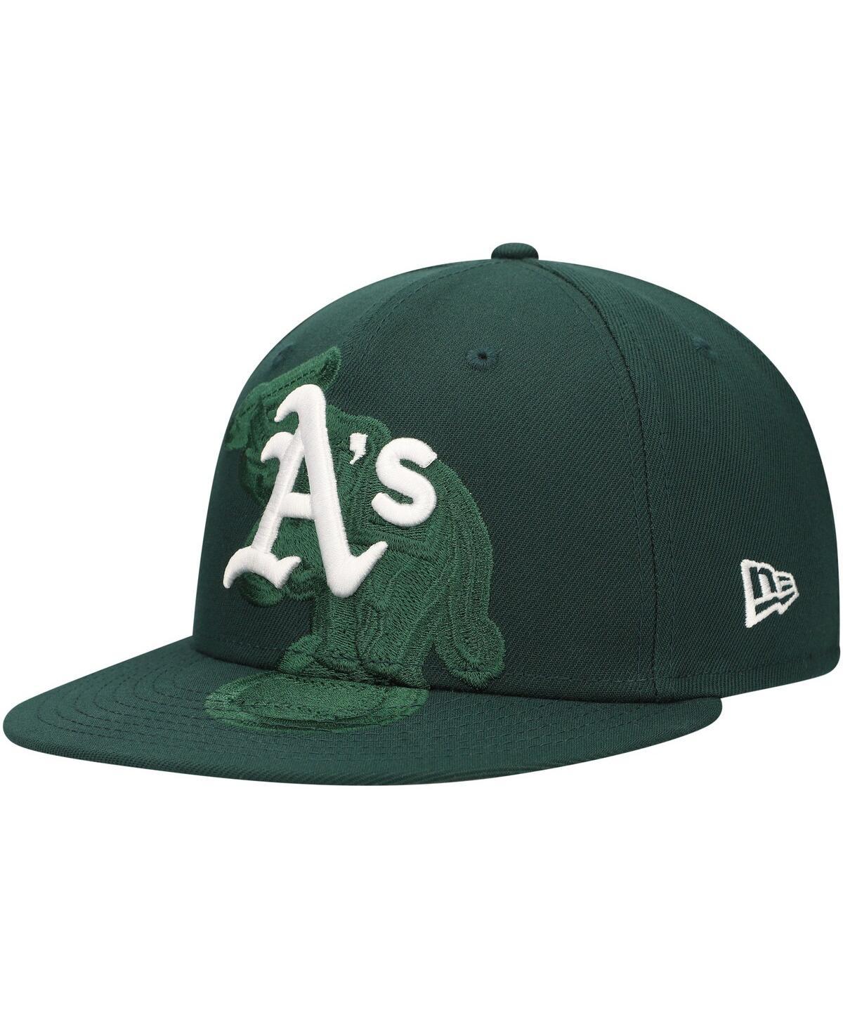 KTZ Oakland Athletics Shadow Logo 59fifty Fitted Hat in Green for Men ...
