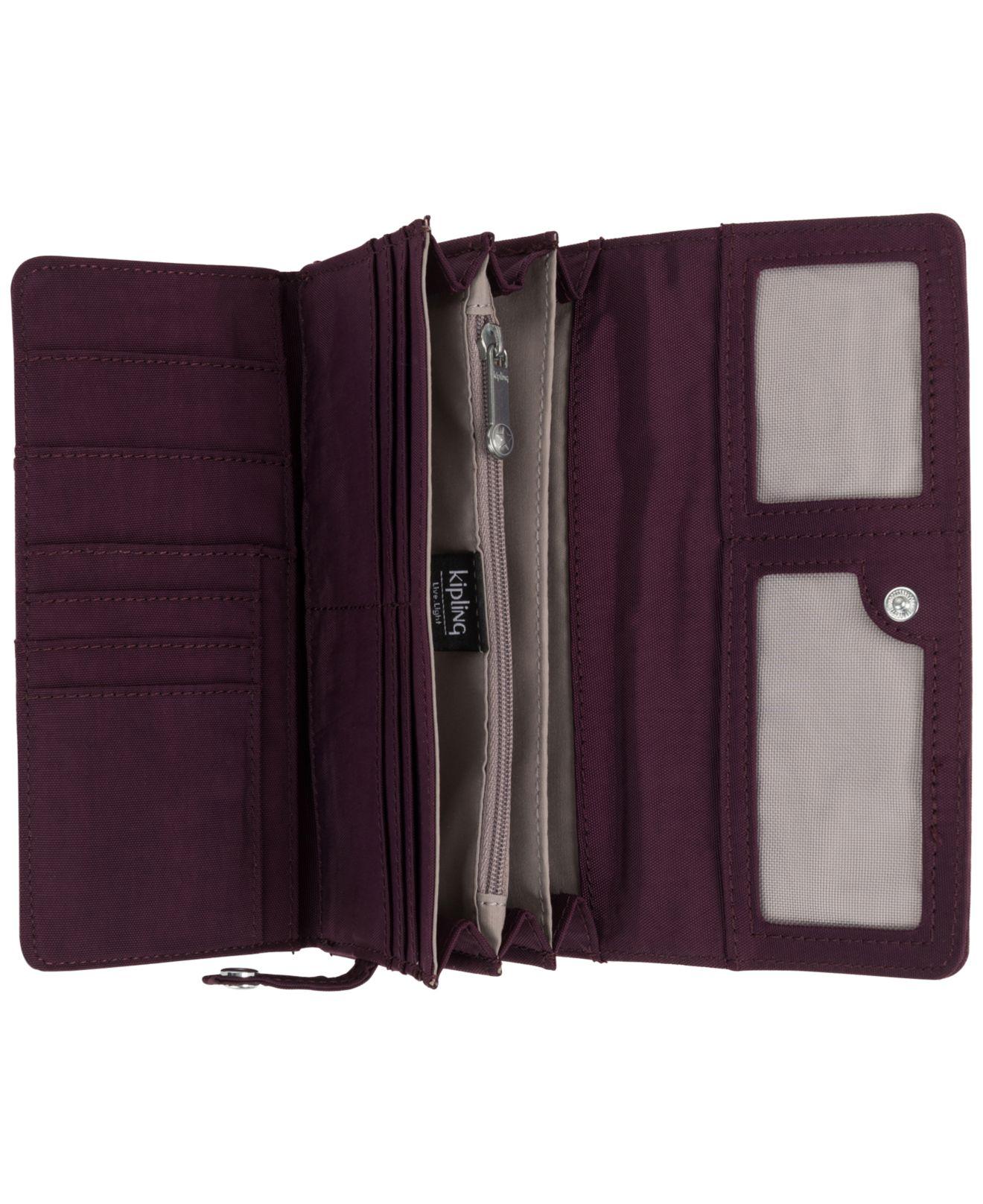 Kipling Synthetic New Teddi Wallet in Dark Plum (Purple) - Lyst