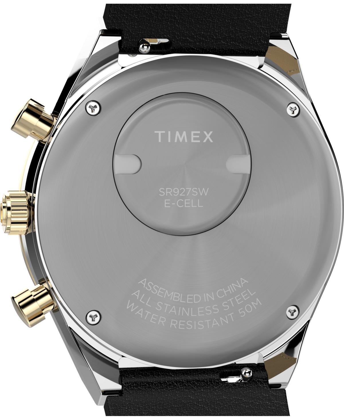 Timex Analog Leather Strap Watch in Black for Men Lyst
