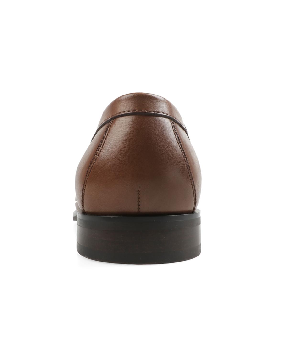 Alfani Jennerr Genuine Leather Bit Slip On Loafers in Brown 