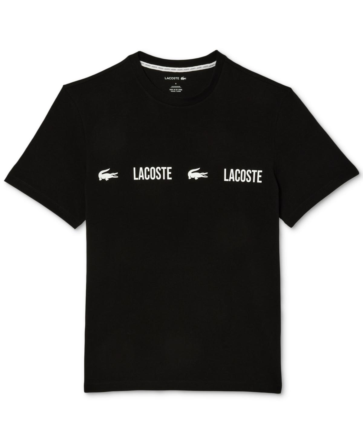 Lacoste Logo T Shirt in Black for Men Lyst