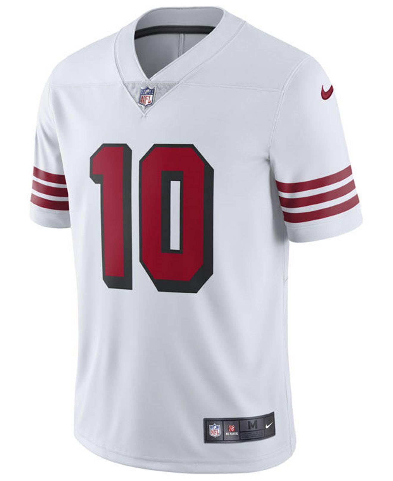Nike Synthetic Jimmy Garoppolo San Francisco 49ers Limited Color Rush Jersey in White for Men - Lyst