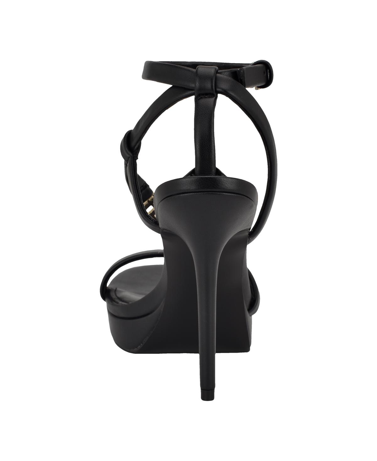 Guess Lucier Strappy Platform Heel Dress Sandals in Black Lyst