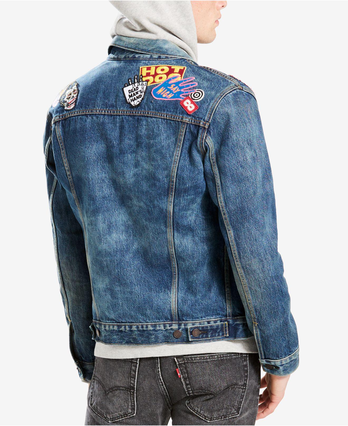 levis denim jacket with patches