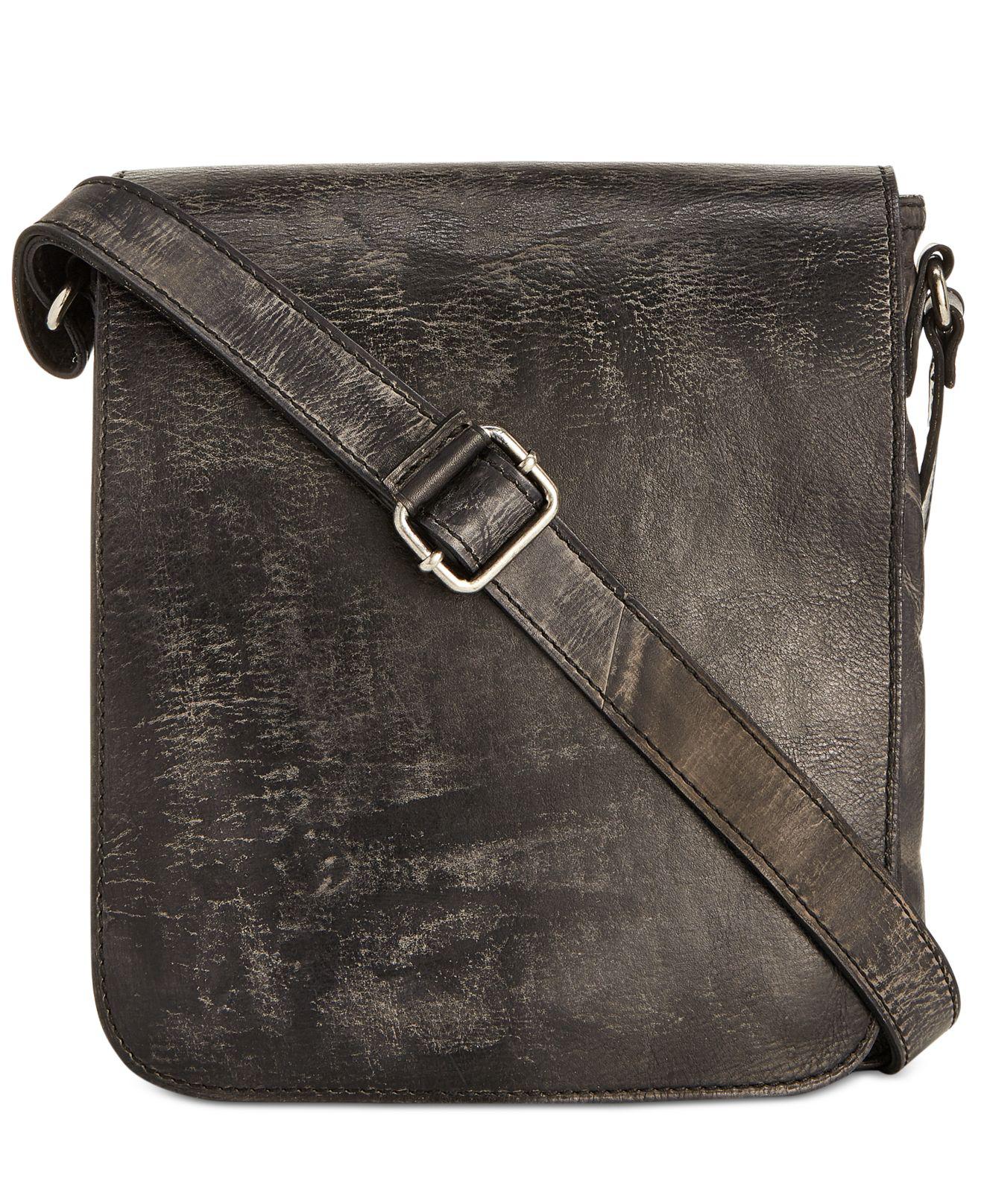 Patricia Nash Men&#39;s Roma Italian Leather Crossbody Bag in Grey (Gray) for Men - Lyst