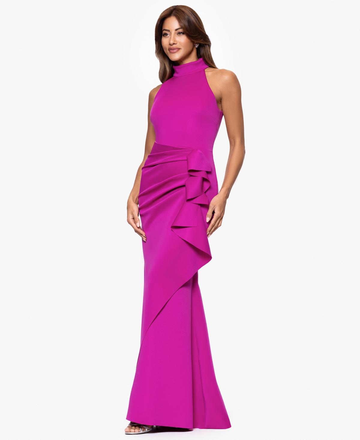 Xscape Ruffled Sleeveless Scuba Fit Flare Dress in Black Lyst