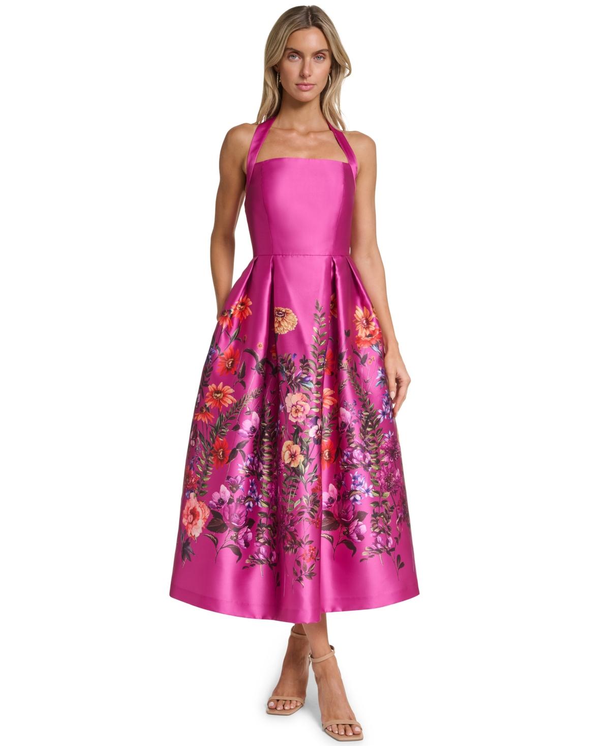 Eliza J Halter Midi Dress in Pink