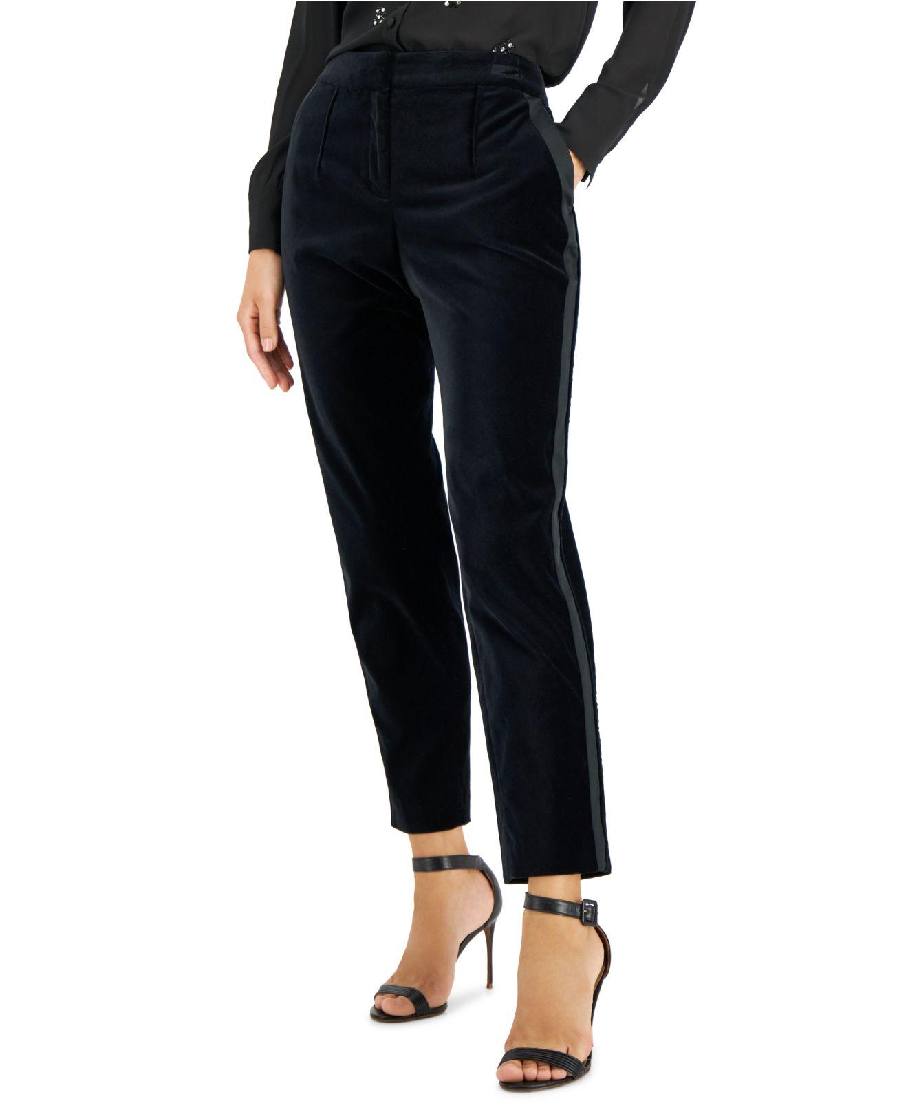 Black Velvet Palazzo Leg Pants-BEST SELLER