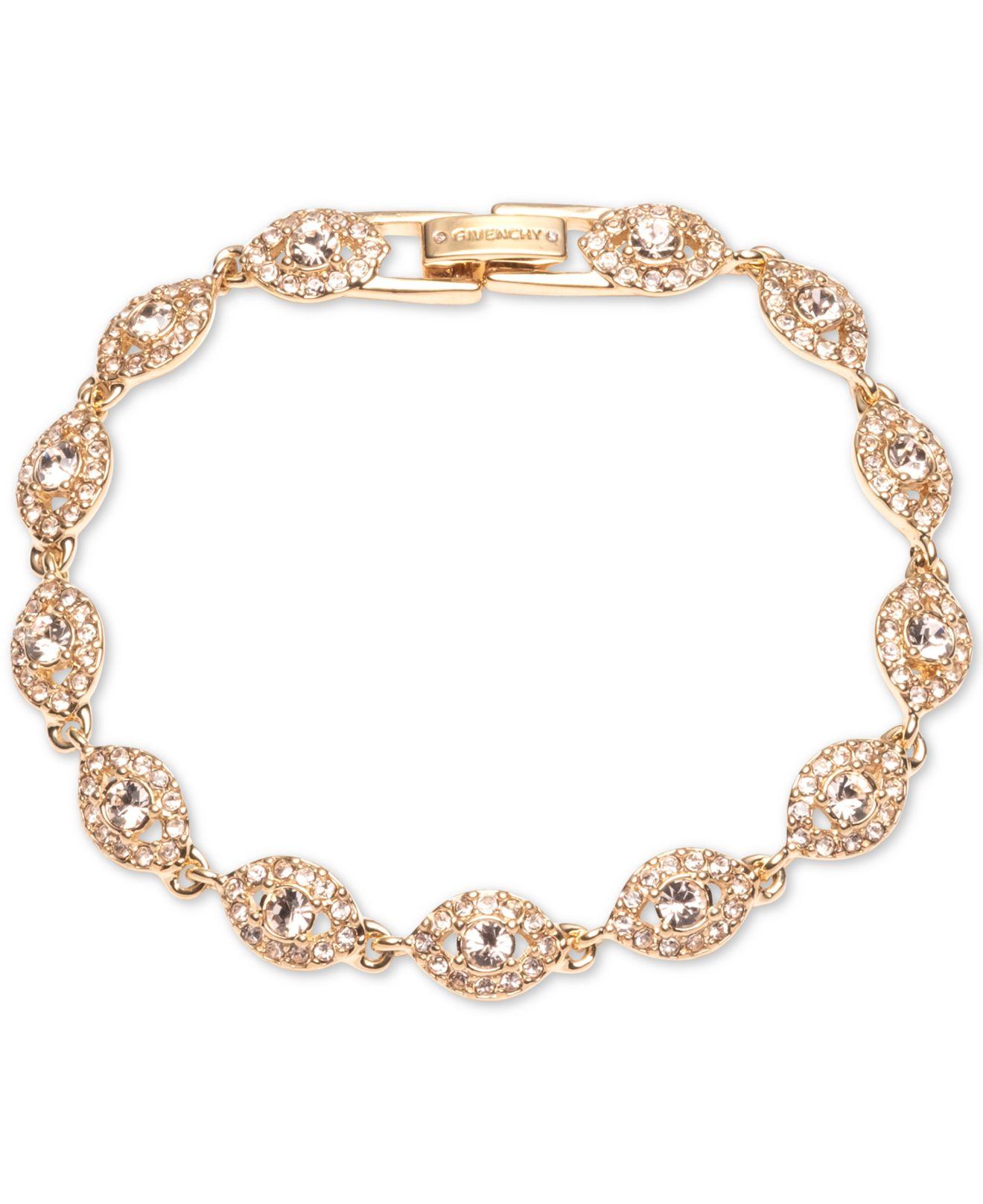 Givenchy Rose Goldtone Crystal Flex Bracelet in Metallic Lyst