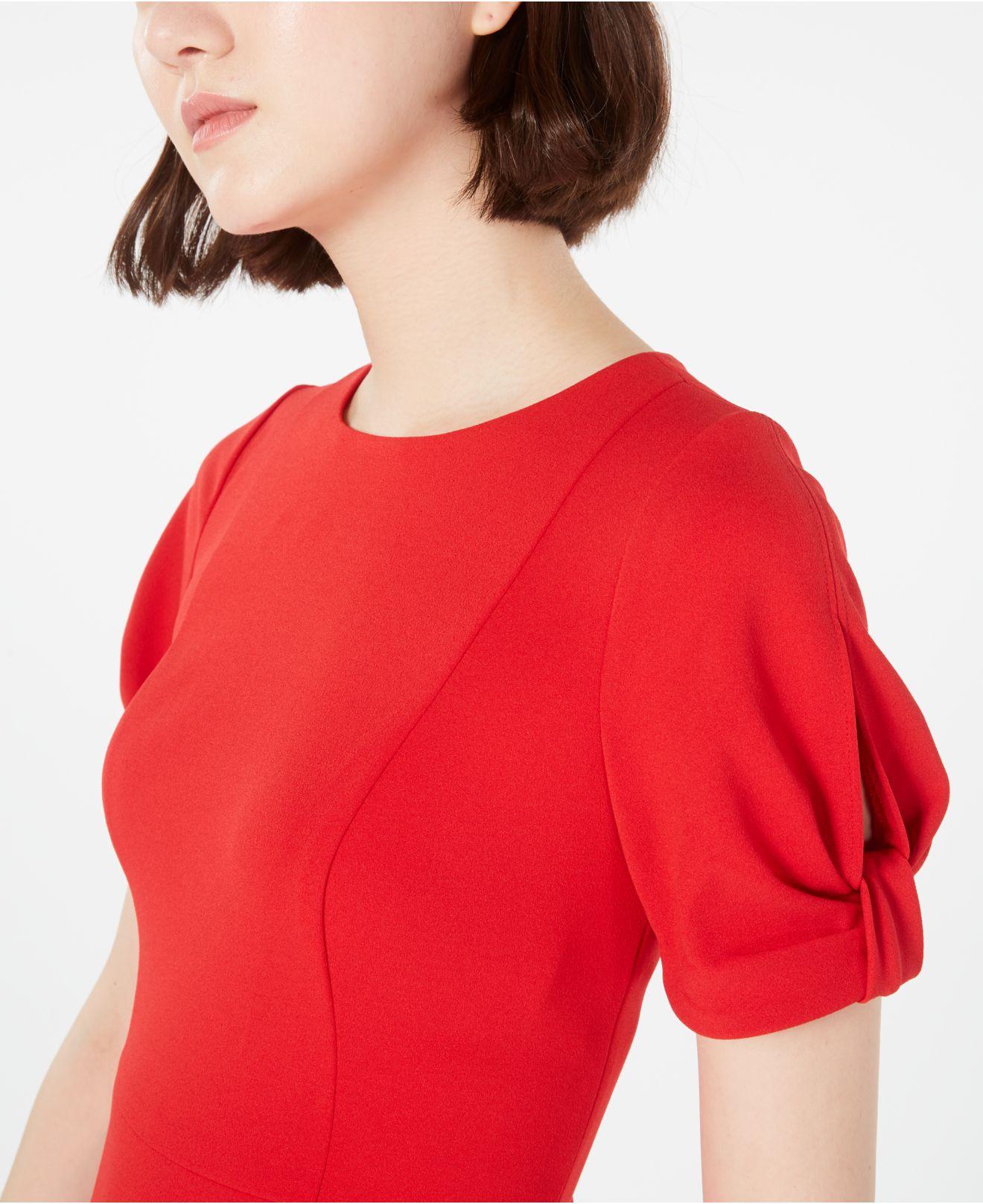 calvin klein trumpet midi dress