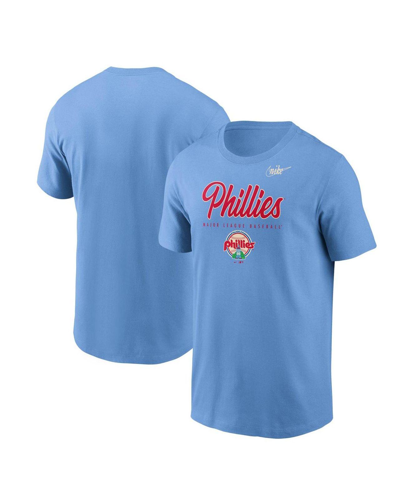 Nike Cotton Light Blue Philadelphia Phillies Cooperstown Collection ...
