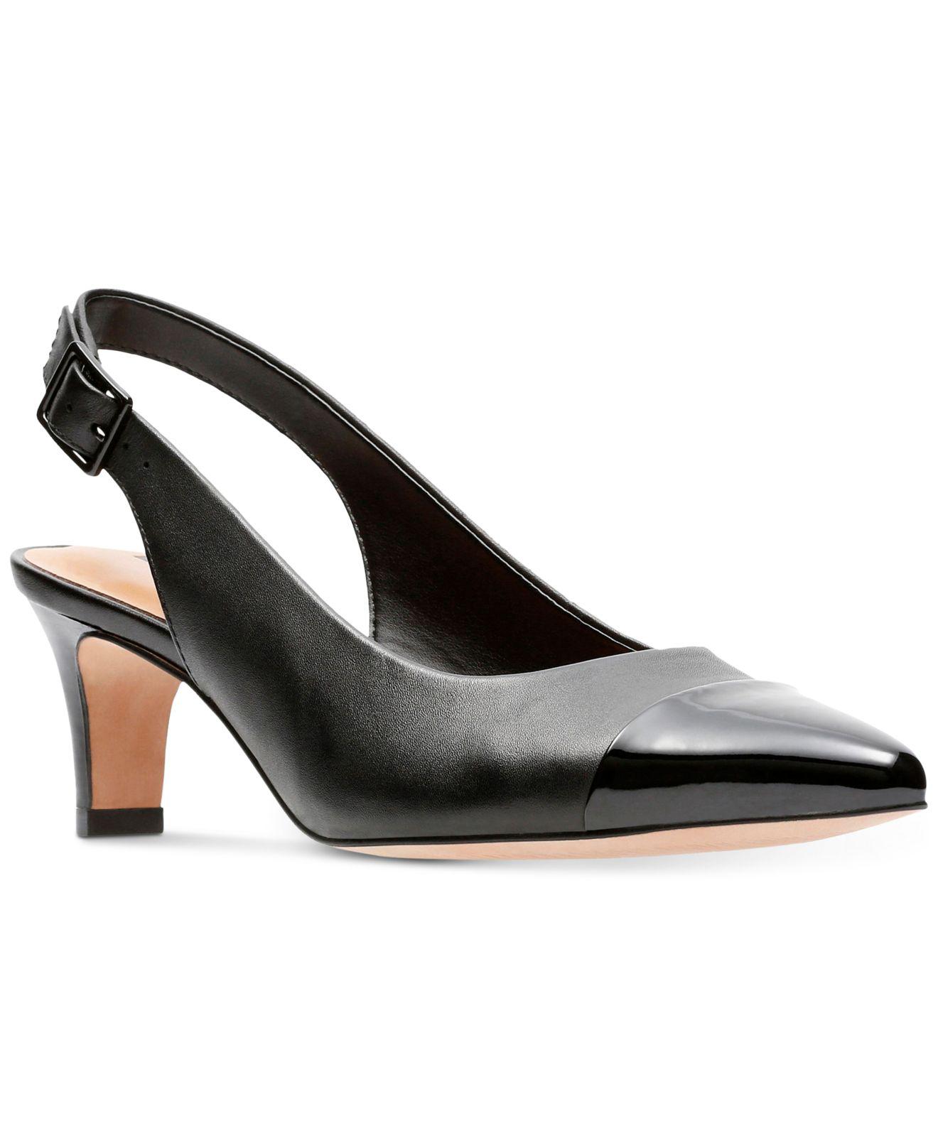 Clarks Women�s Crewso Emmy Slingback Pumps in Black Lyst