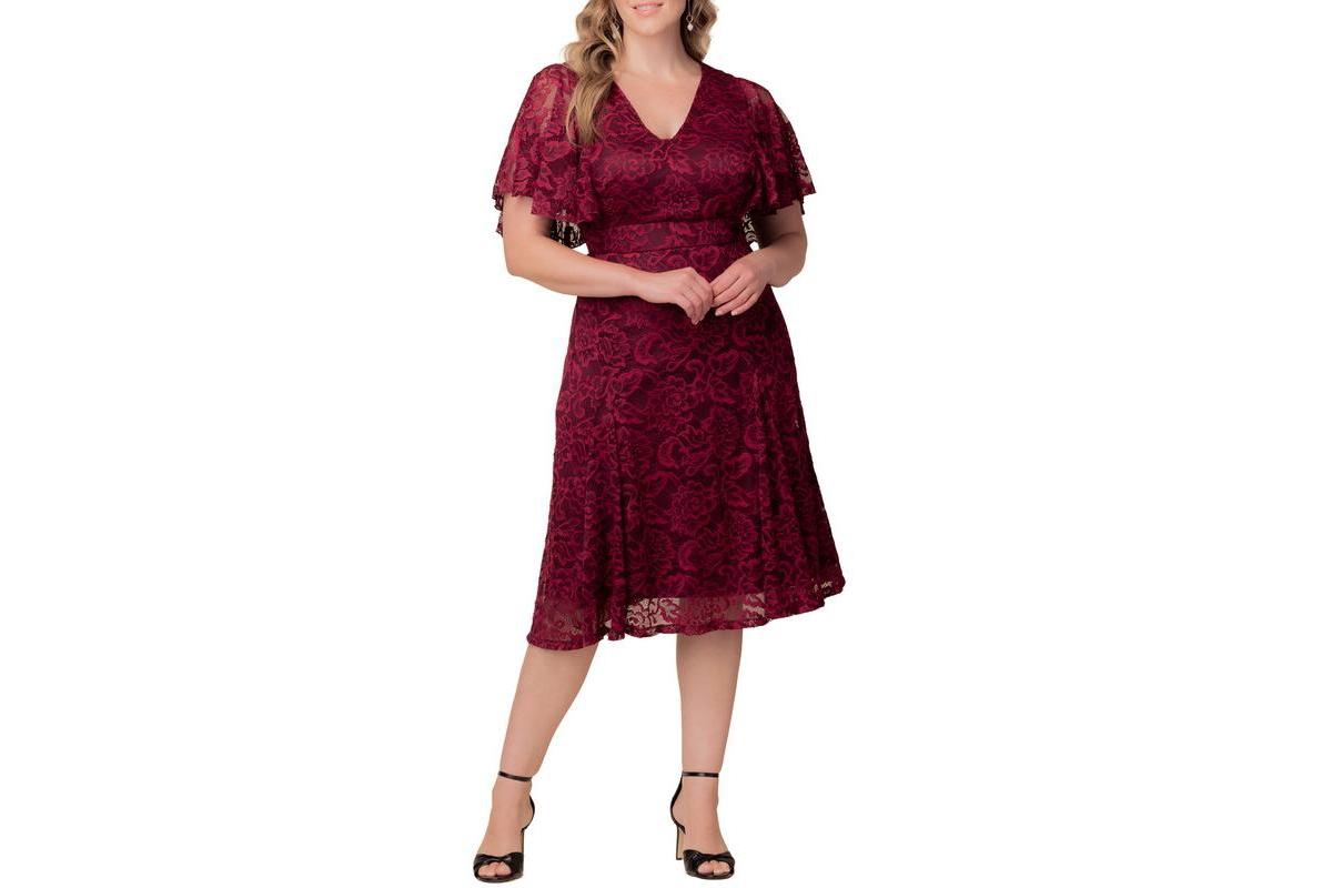 chinese dress ladies Floral Lace Dress with Sheer Chiffon Jacket & Pearl Neckline
