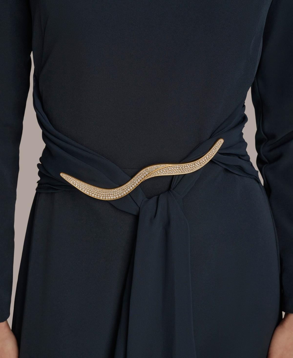 【Donna Karan New York】Jewel-Neck Embellished Gown Donna Karan New York Women's Jewel-Neck Embellished Gown
