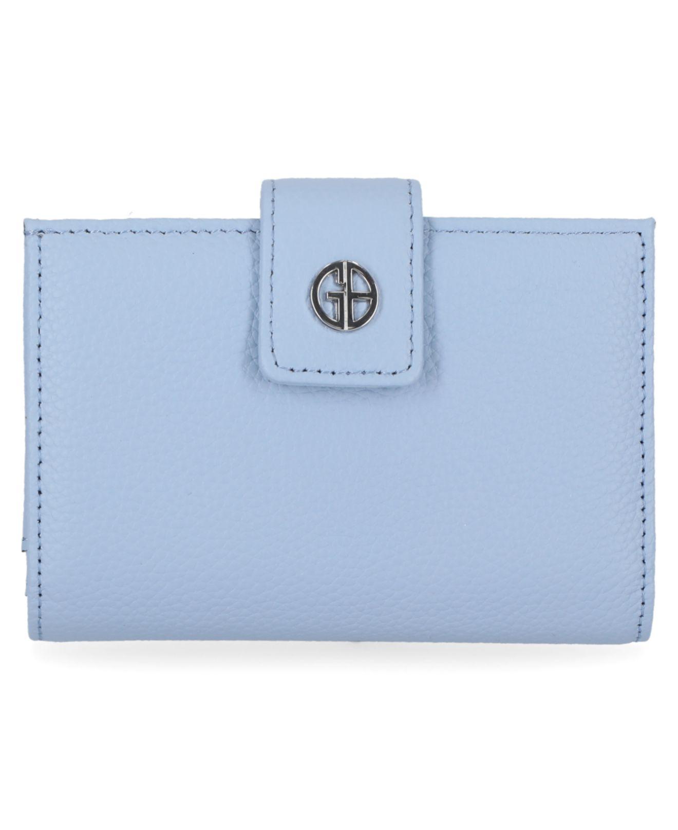 Giani Bernini Framed Indexer Leather Wallet, Created For Macy's in Blue