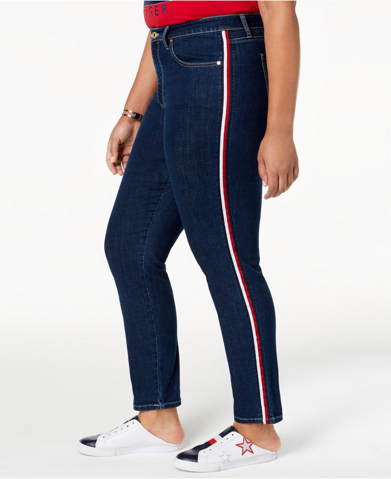 Tommy Hilfiger Denim Plus Size Tribeca Striped Skinny Jeans, Created For  Macy's in Blue - Lyst