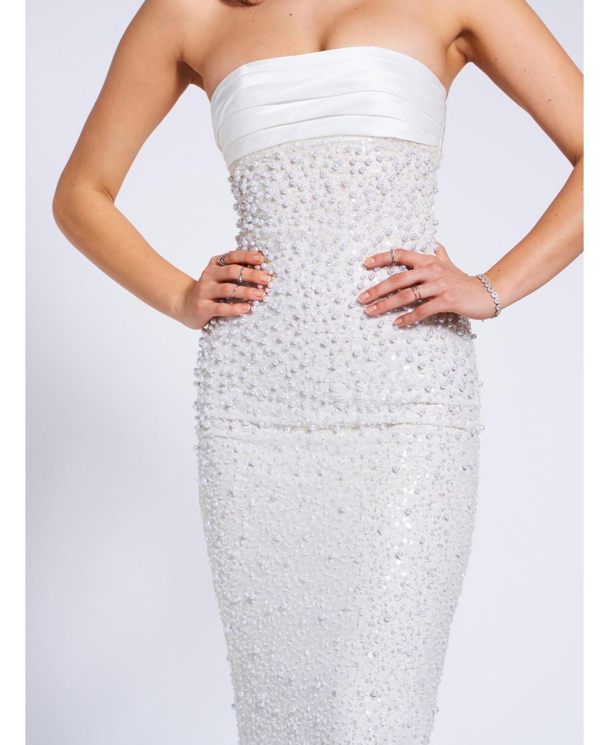white gold wedding dress Blanche