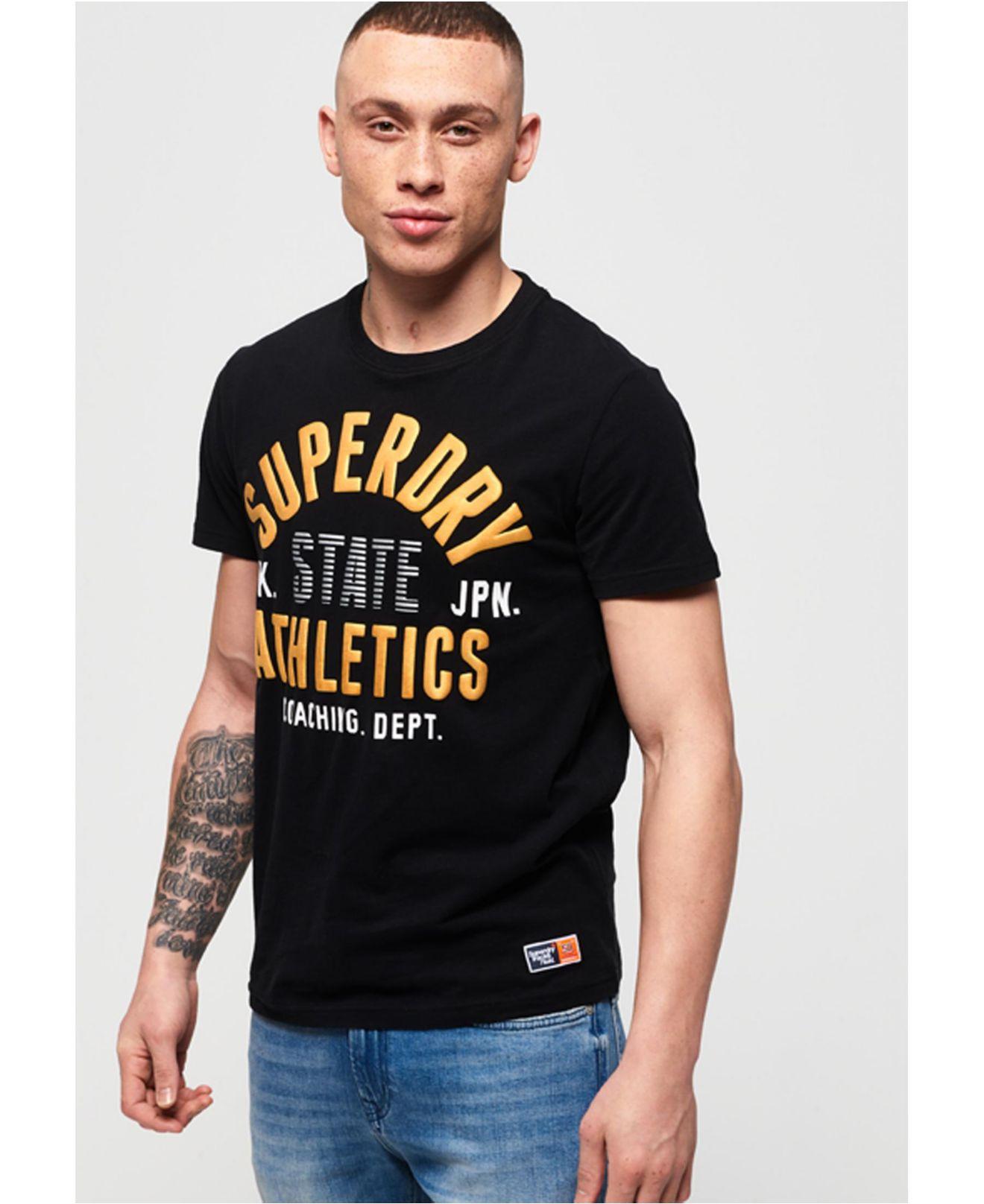 Superdry Denim Track & Field Lite Metallic T-shirt in Black for Men - Lyst