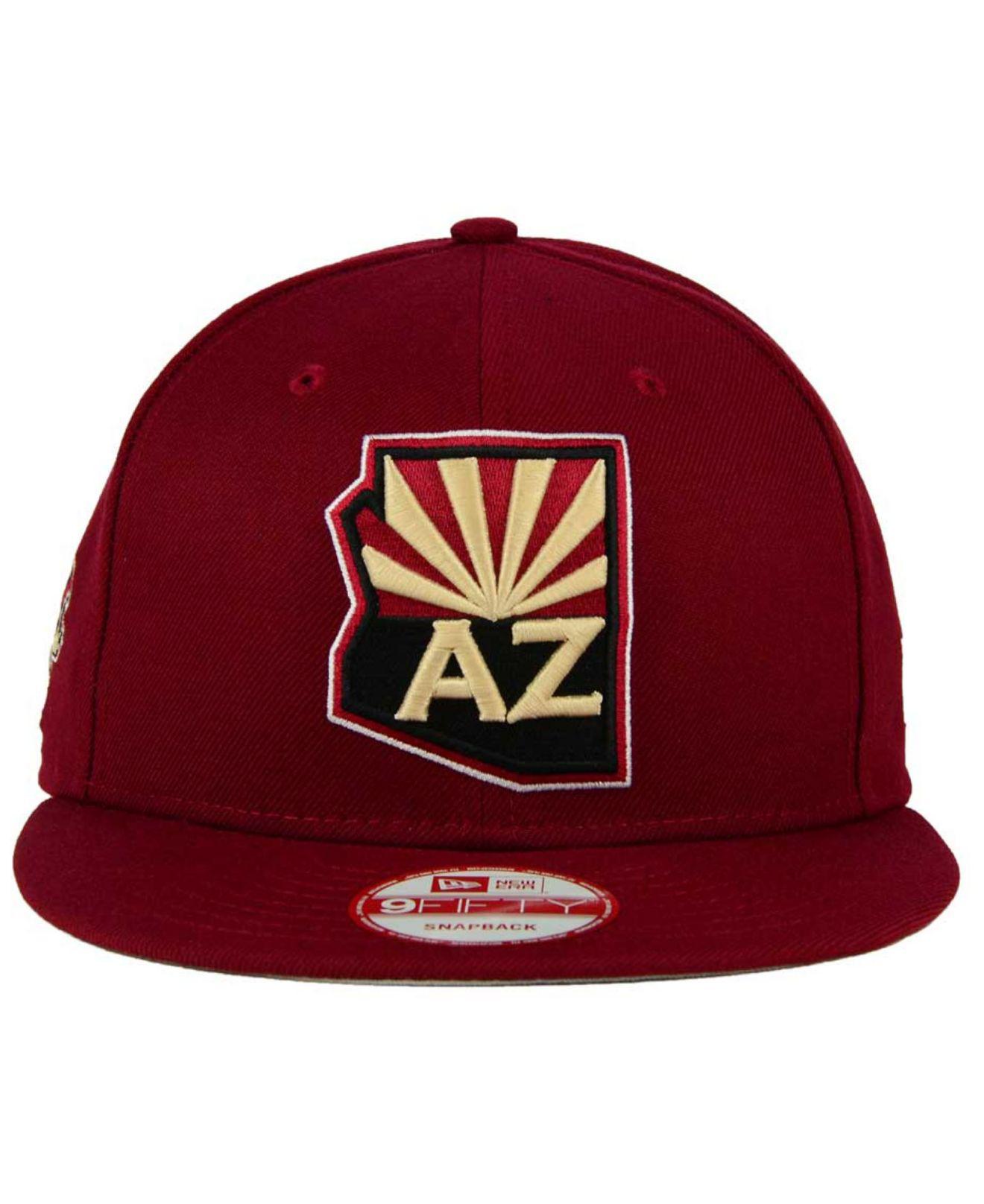 KTZ Arizona Coyotes All Day 9fifty Snapback Cap in Red for Men | Lyst