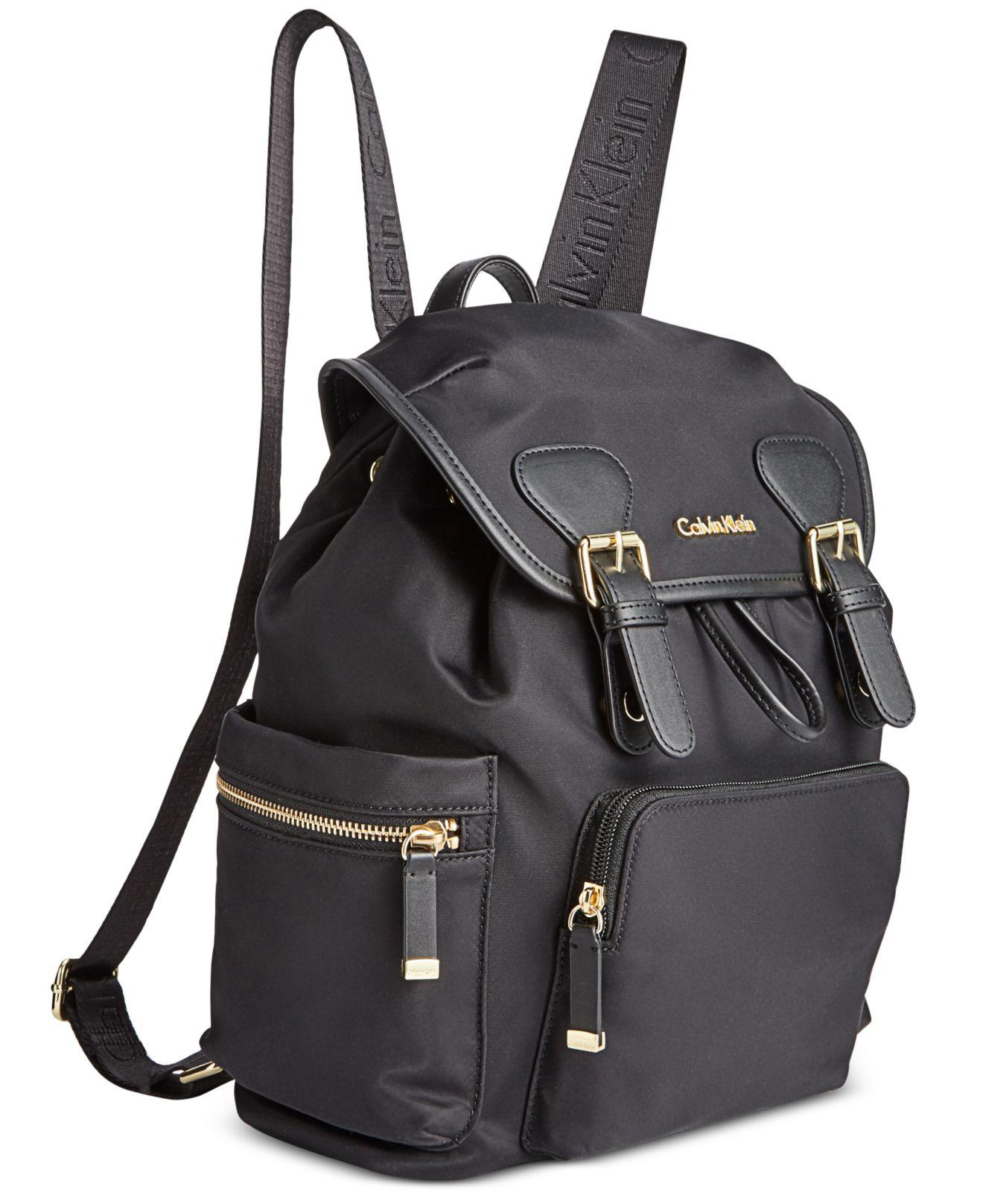 Calvin Klein Double Buckle Backpack in Navy (Blue) - Lyst