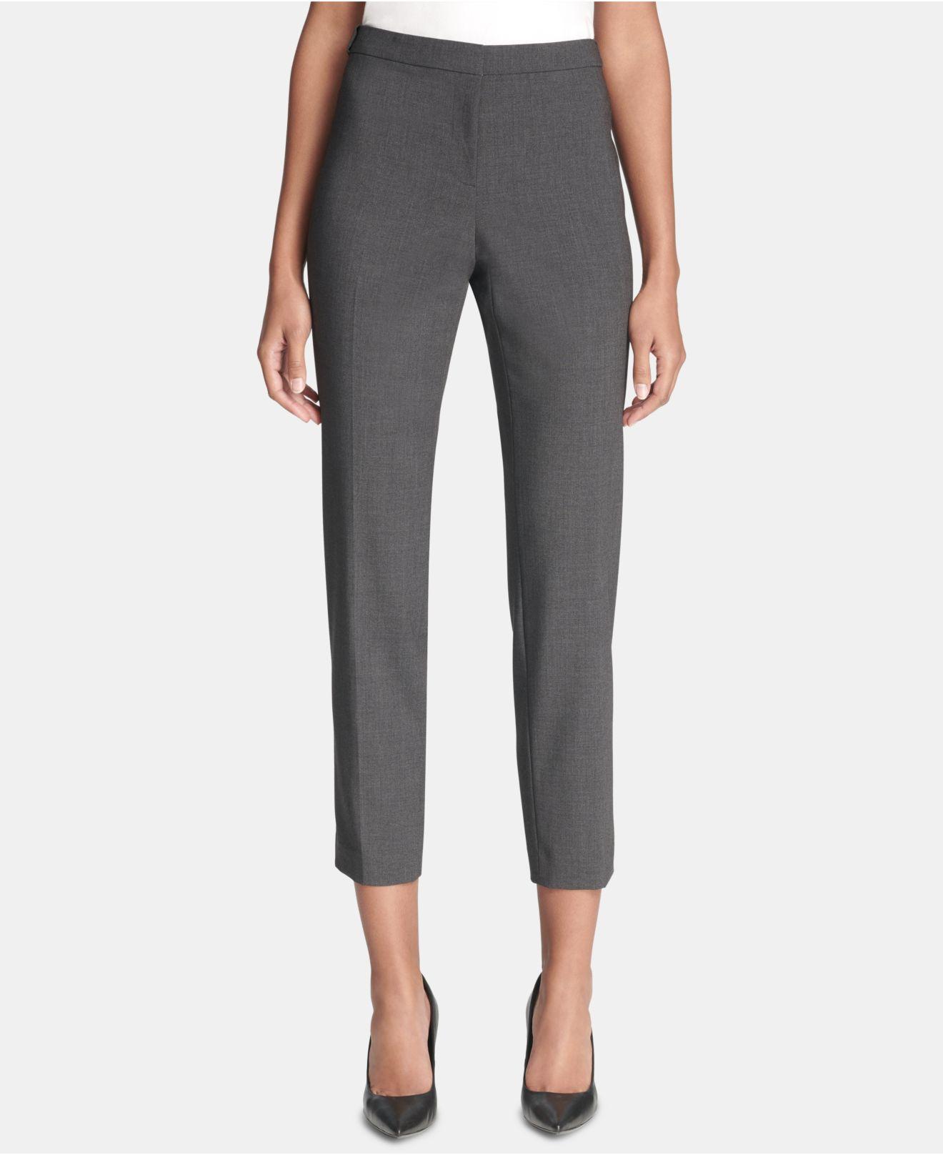 Calvin Klein Synthetic Highline Skinny Cropped Dress Pant Lyst