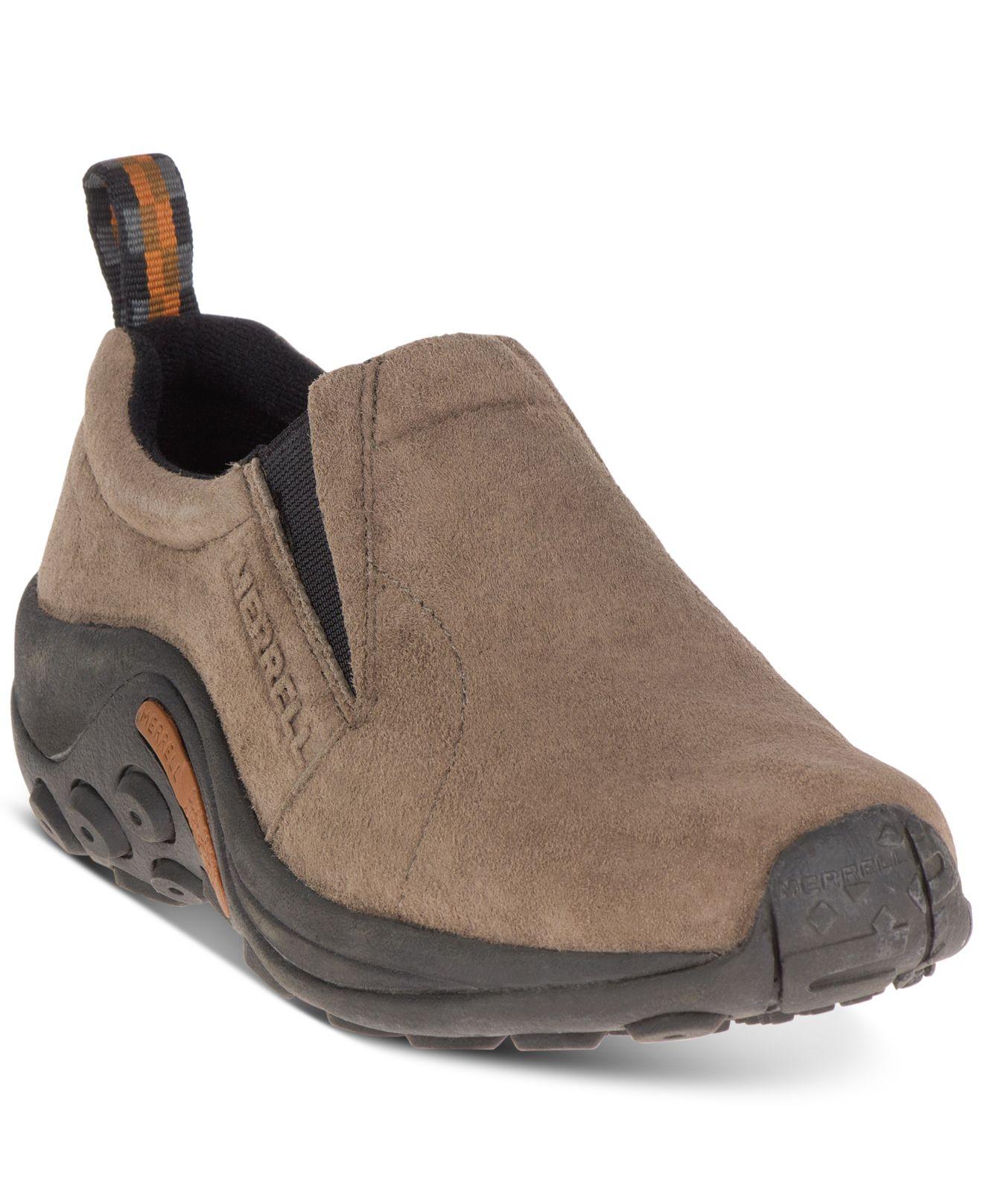 Merrell Suede Jungle Moc Slip-on Shoes in Grey (Gray) - Lyst