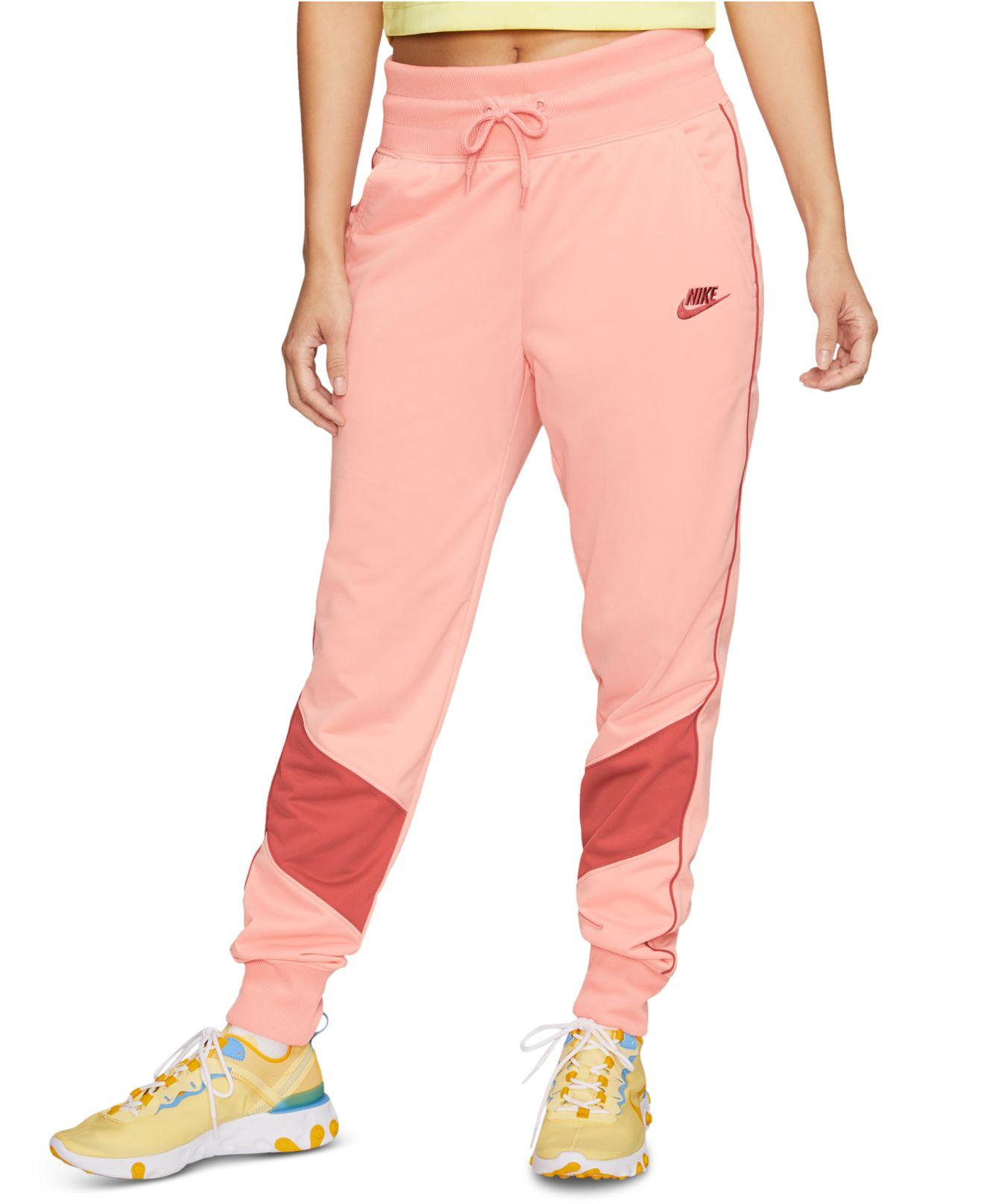 Nike Synthetic Sportswear Heritage Track Pants in Pink - Lyst