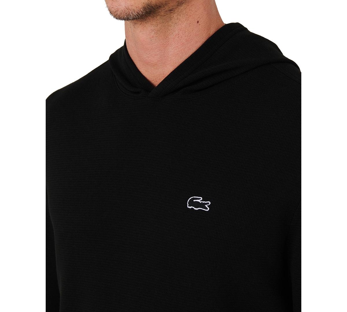 Lacoste Thermal Sleep Waffle Hoodie in Black for Men Lyst