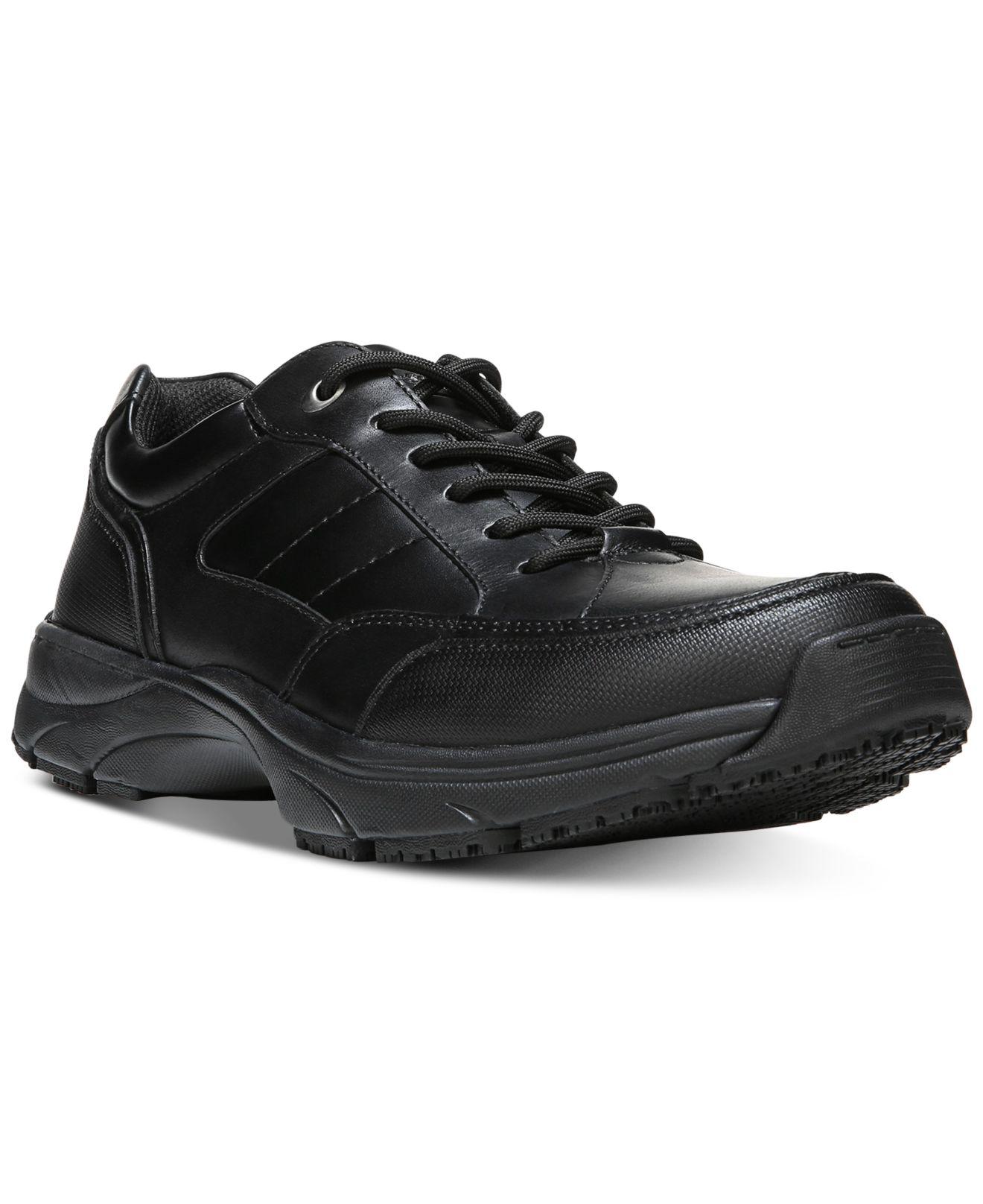 Dr. Scholls Leather Aiden Slip-resistant Lace-up Sneakers in Black for ...