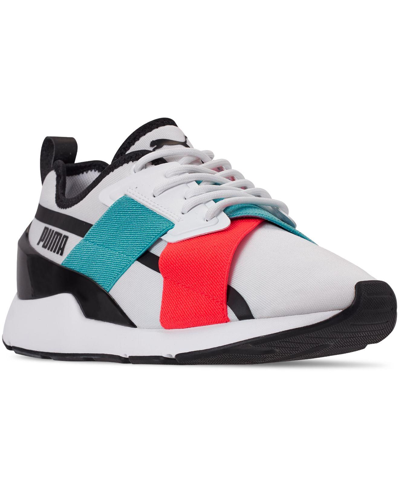 puma women's muse metallic casual sneakers from finish line