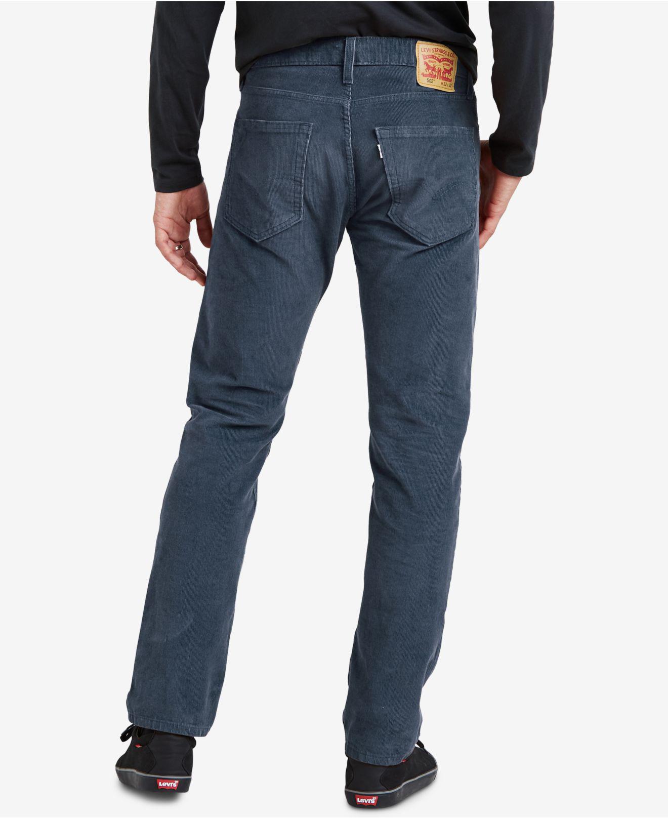 Levi's 502 Regular Tapered Corduroy Pants in Blue for Men | Lyst