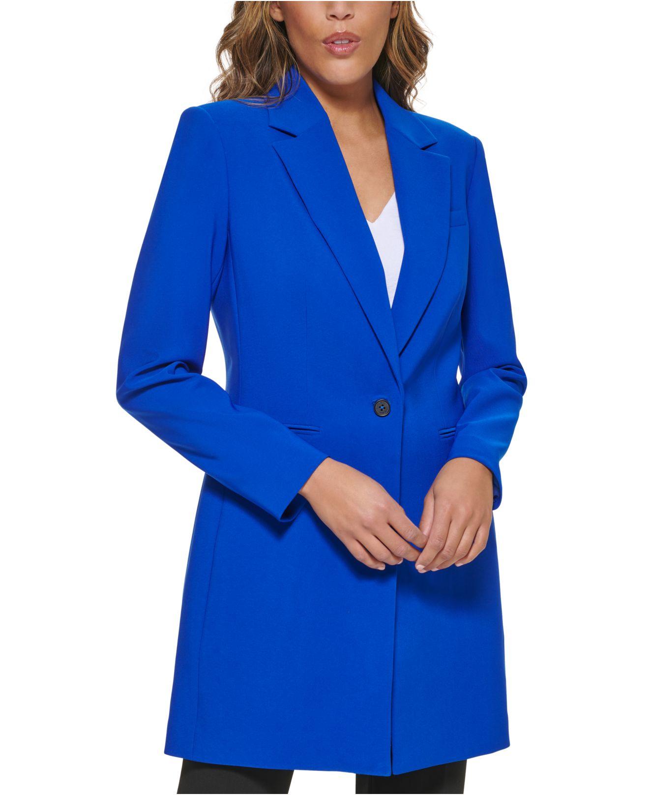 Onverenigbaar Diplomatieke kwesties de studie Calvin Klein X-fit One Button Long Blazer in Blue | Lyst