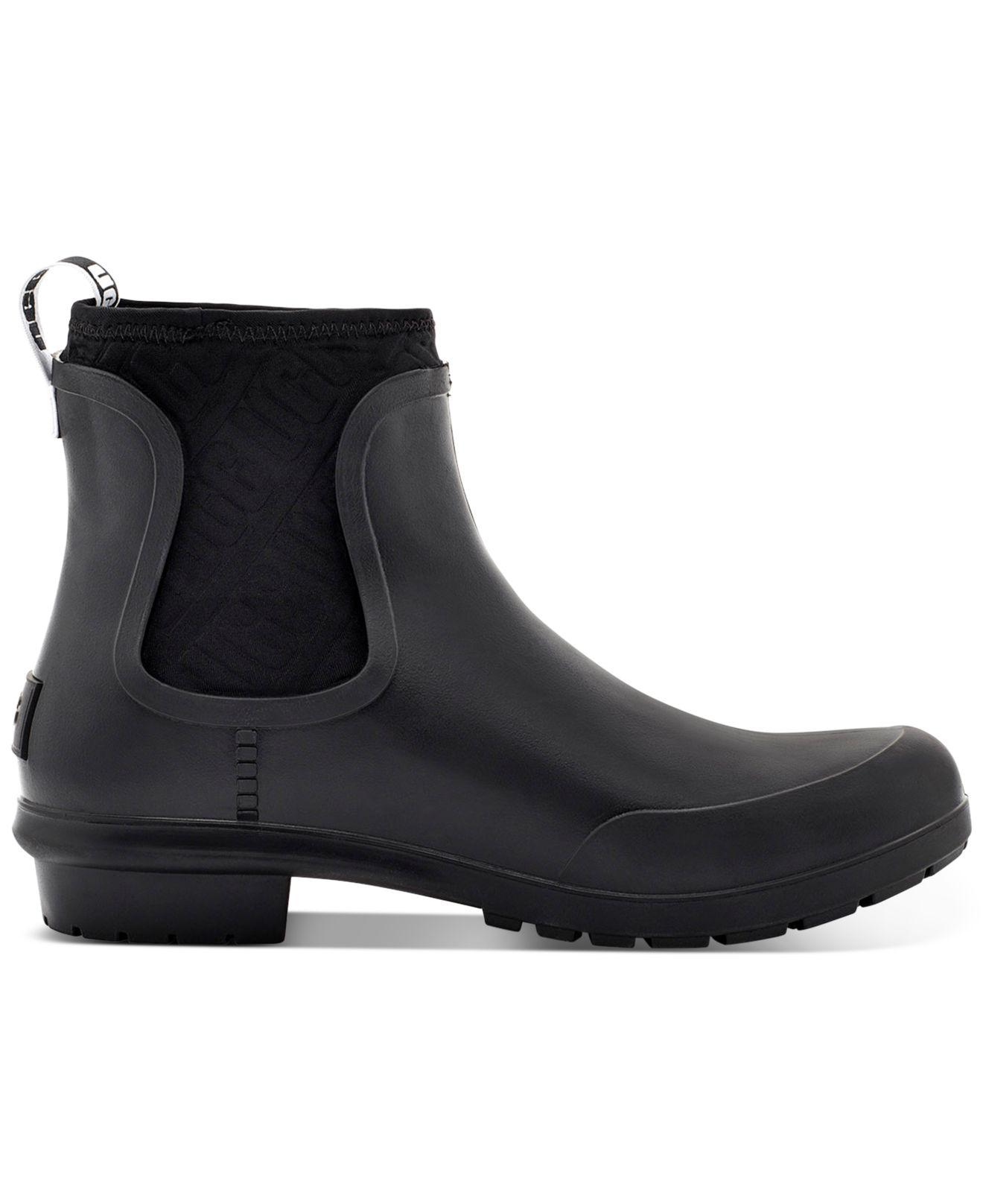 UGG Neoprene Chevonne Sheepskin Waterproof Boots in Black | Lyst