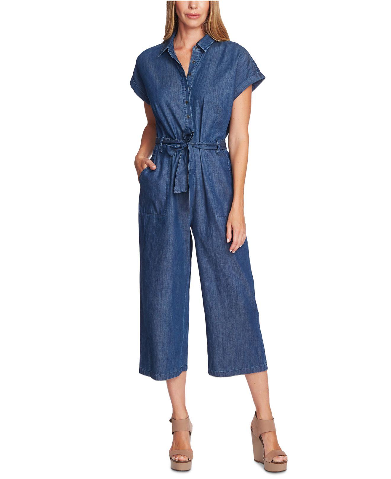 vince camuto denim jumpsuit