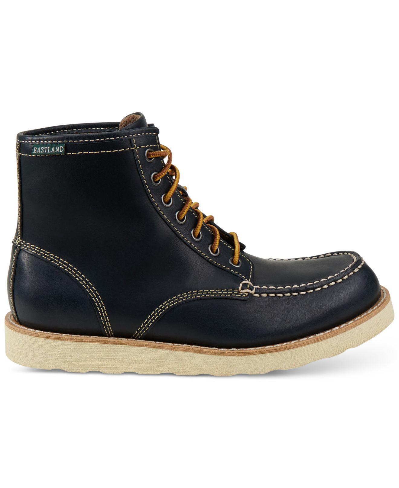 Eastland Leather Lumber Up Boots in Navy (Blue) for Men Lyst