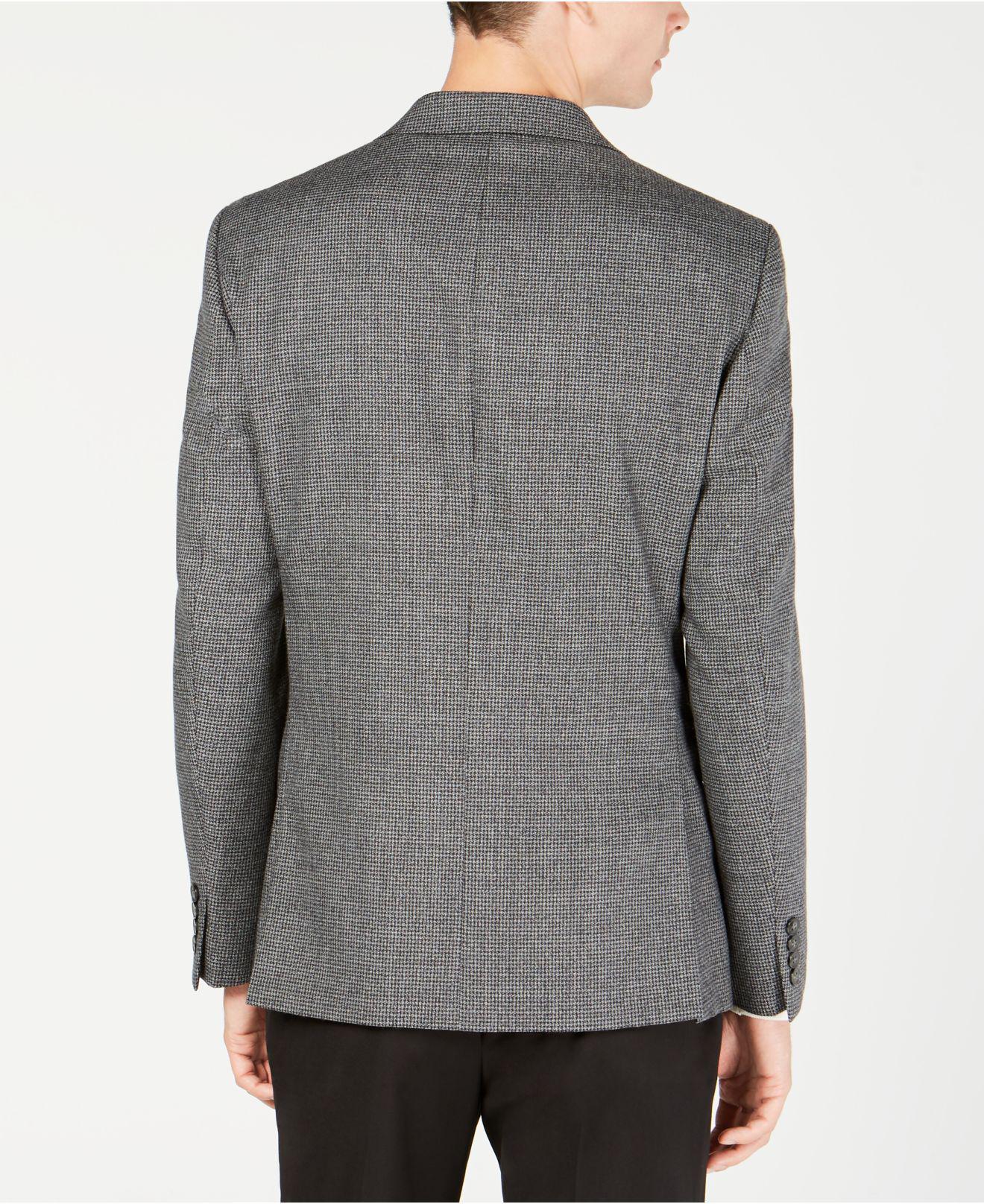 Men | Calvin Fit Lyst Klein for Slim-fit Coat X Sport Houndstooth Wool Gray/black