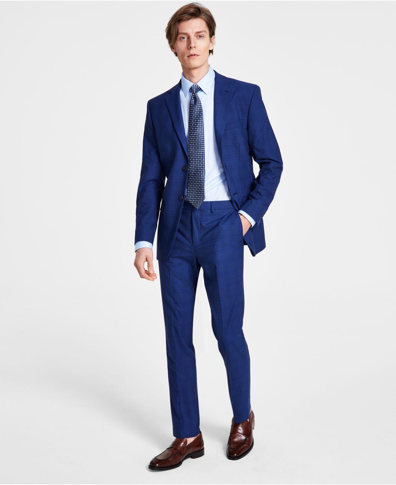 DKNY Modern-fit Stretch Suit Separates in Blue for Men | Lyst