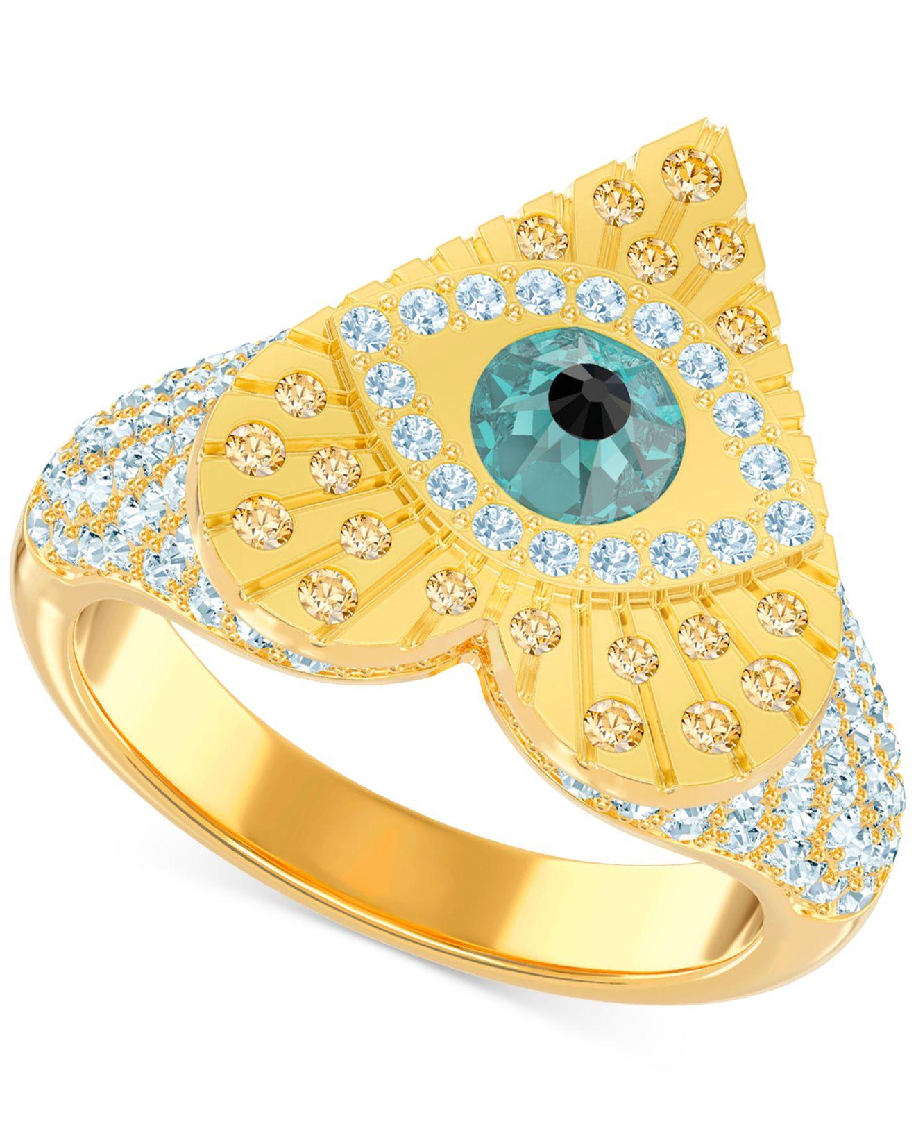 Swarovski Gold-tone Lucky Goddess Heart Ring in Metallic - Lyst