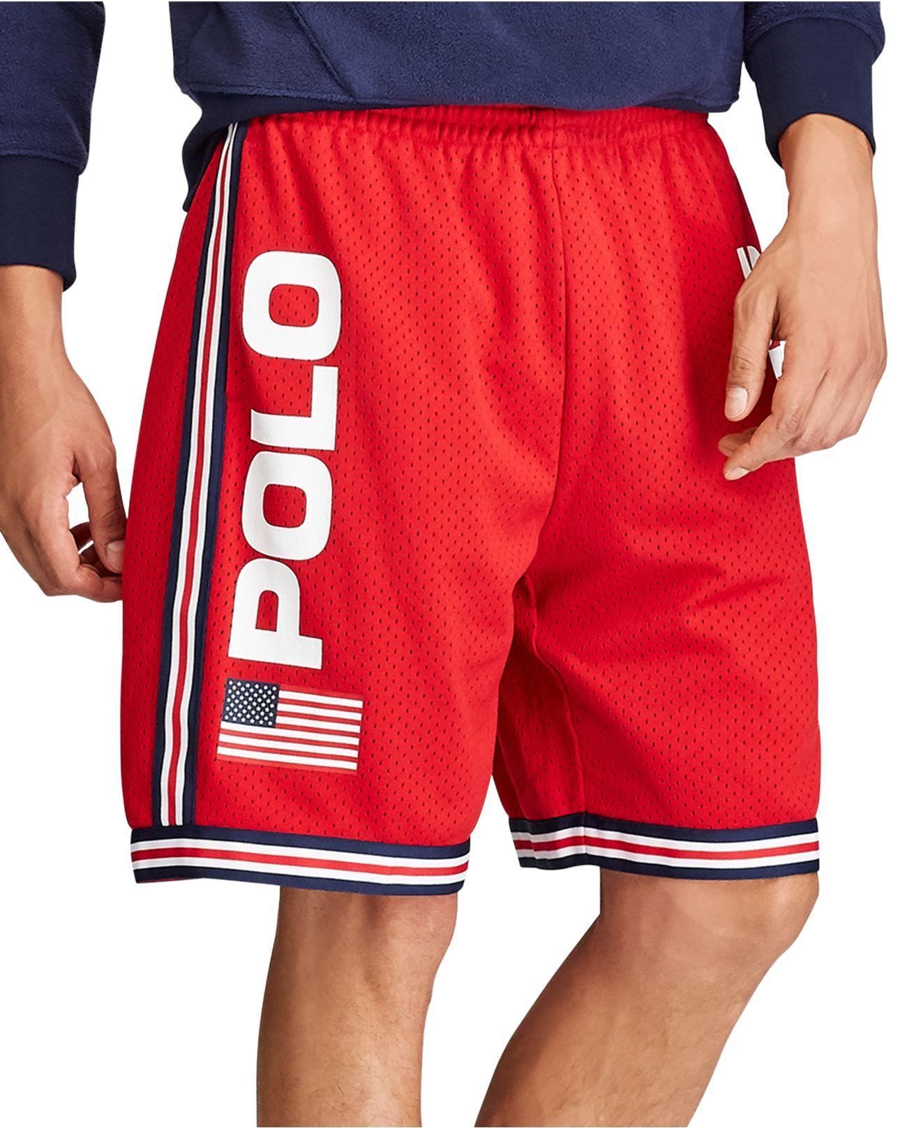 Polo Ralph Lauren Performance Mesh Polo Sport Athletic Shorts in Red for  Men | Lyst