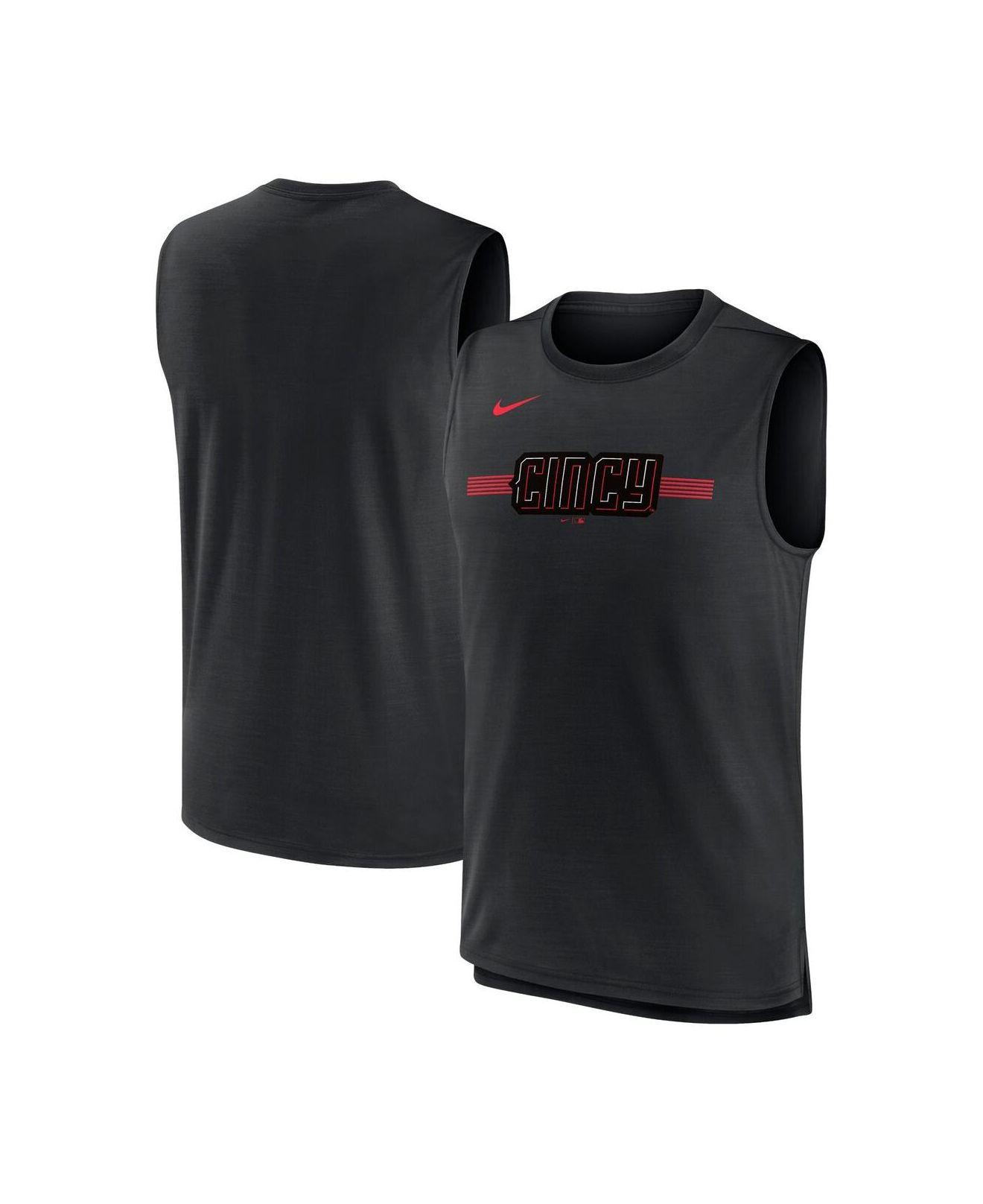 Nike Black Cincinnati Reds 2023 City Connect Muscle Tank Top for