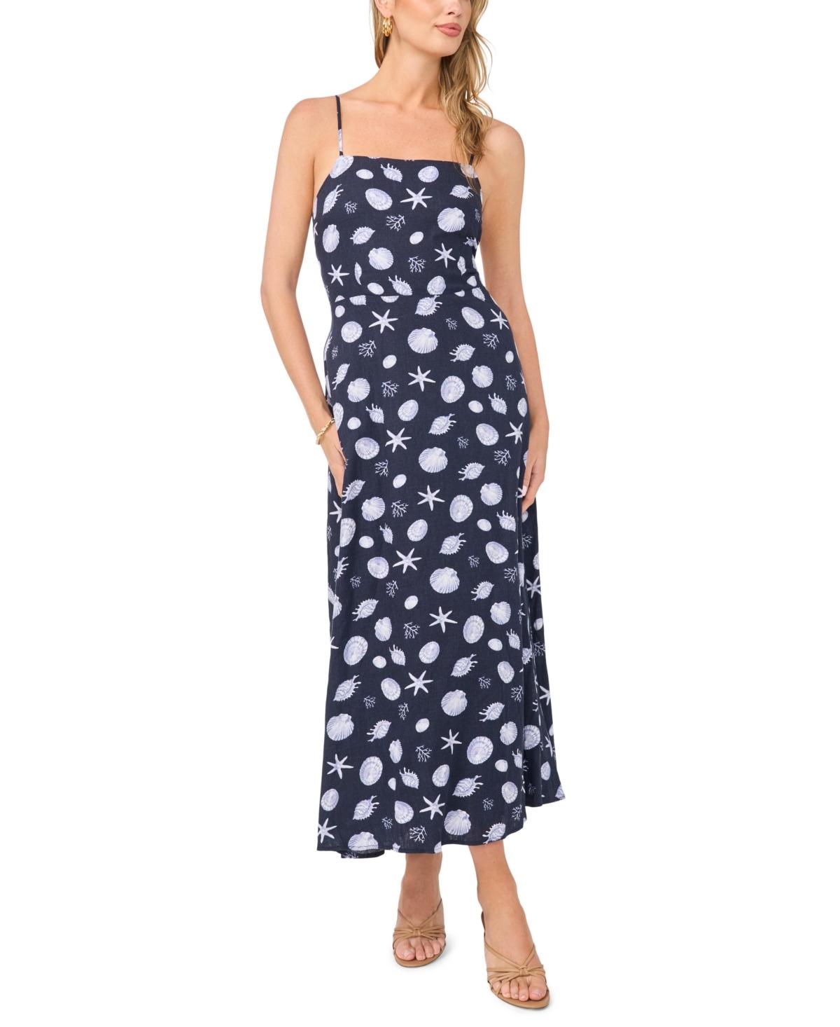 1 state blue dress 1.STATE Women's Chambray V-Neck Maxi Dress - Angel Blue