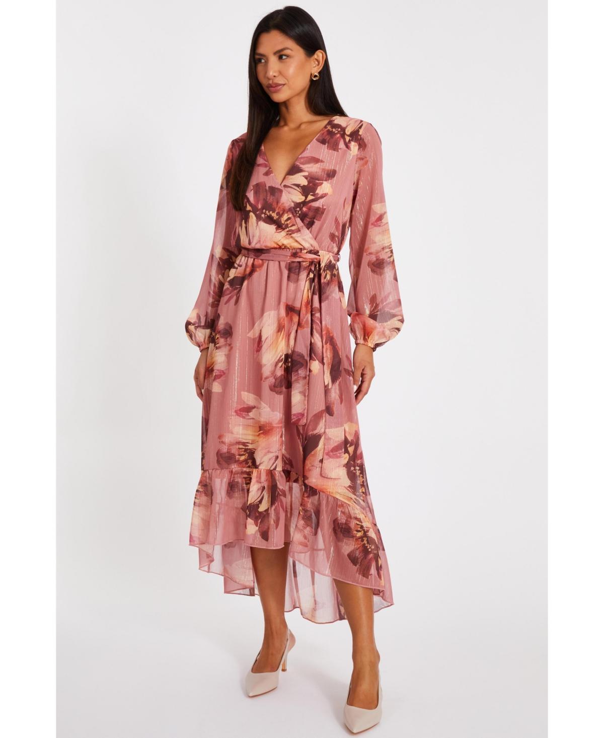 Pink Eliza J Faux Wrap Midi Dress Maxi Dress Eliza J Faux Wrap Midi Dress  Dkny